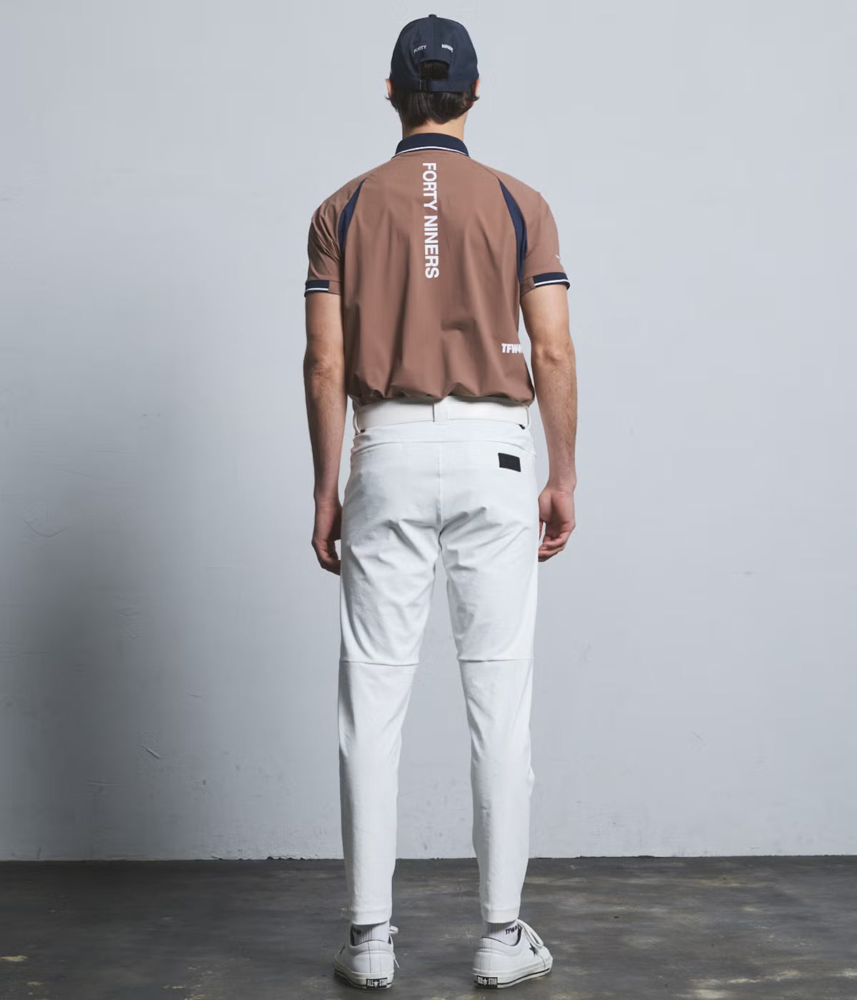 TFW49 LINE SLEEVE POLO BROWN