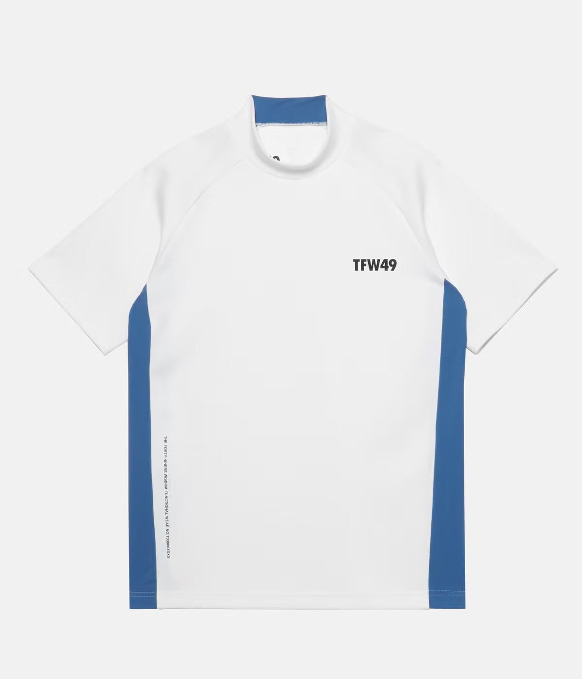TFW49 SIDE PANEL SHORT SLEEVE MOCKNECK WHITE