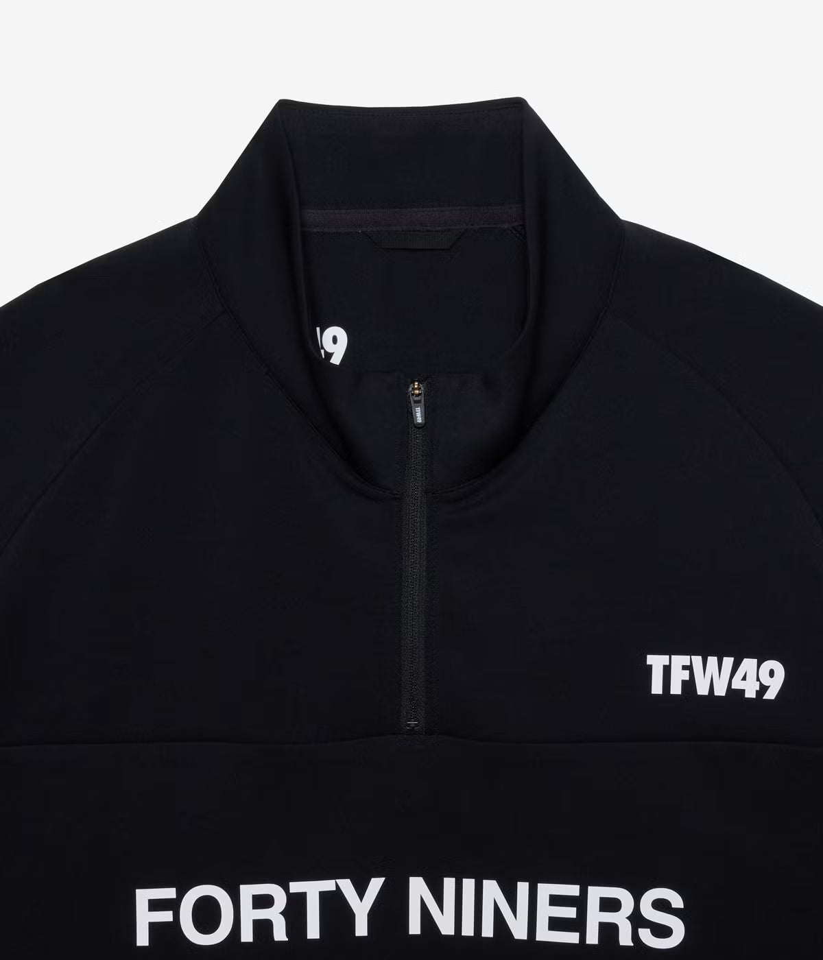 TFW49 HALF ZIP S/S MOCK NECK BEIGE