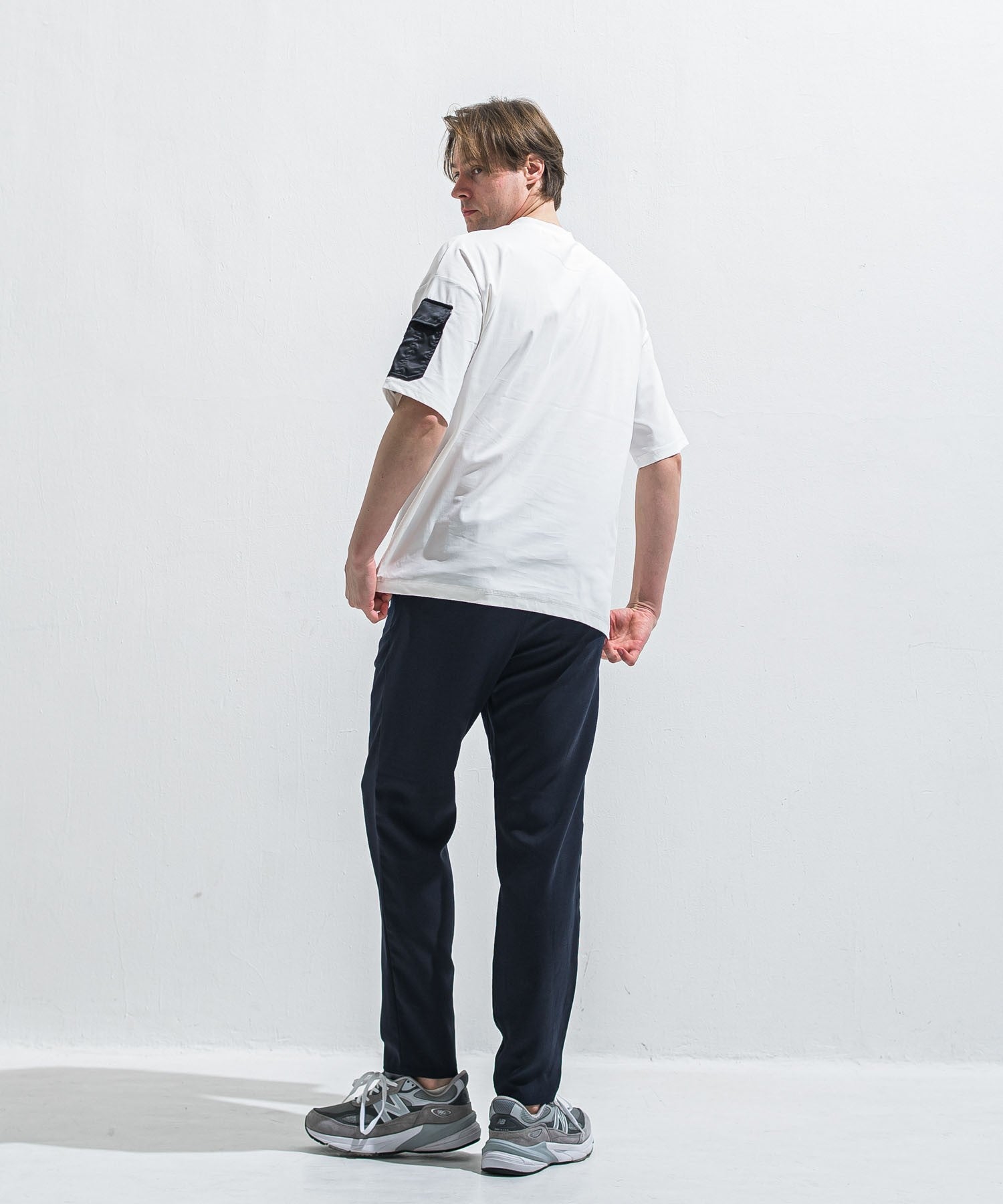 RESOUND CLOTHING リサウンドクロージング militaryPocket nylon OVER TEE RC40-T-008 WHITE