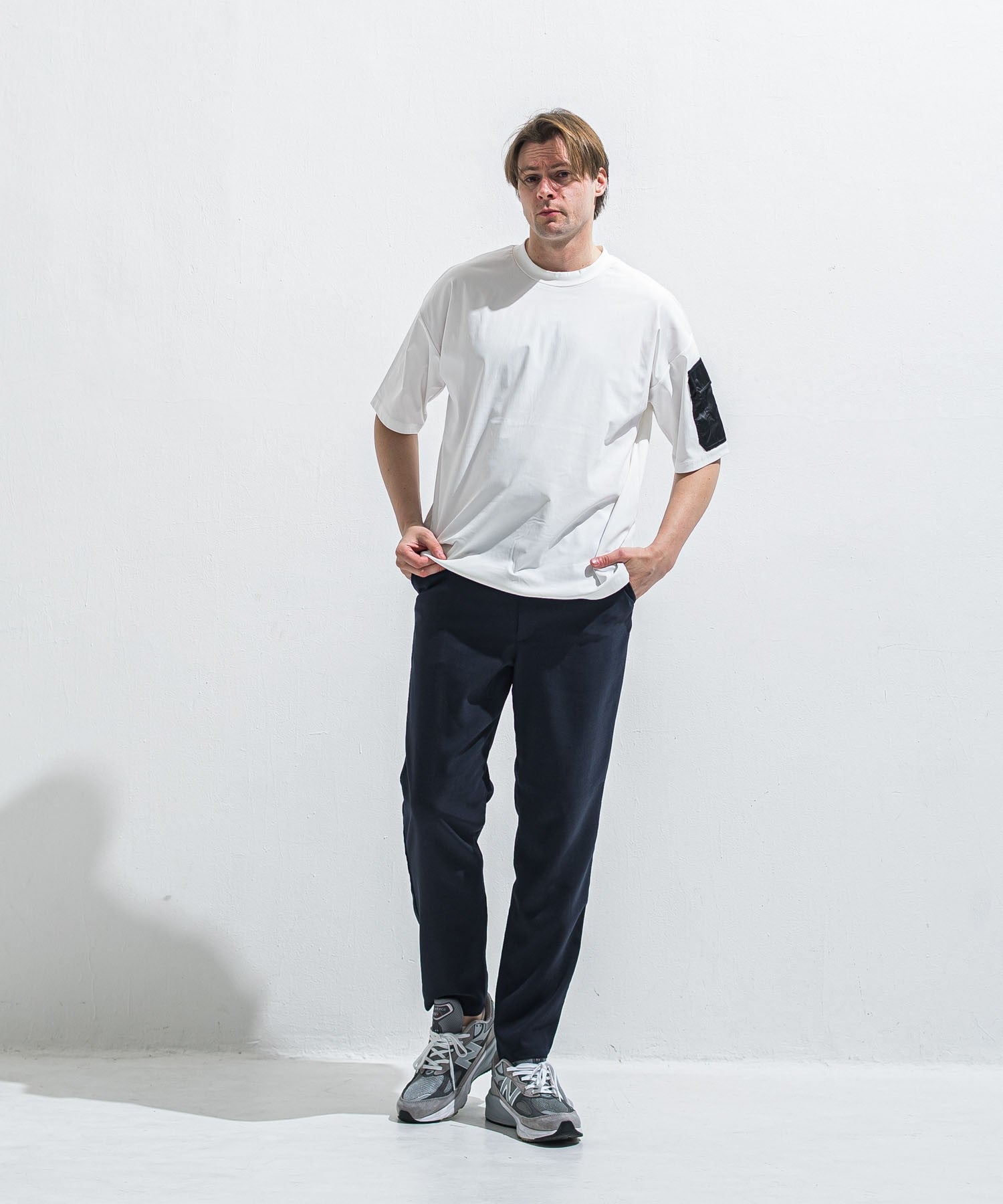 RESOUND CLOTHING リサウンドクロージング militaryPocket nylon OVER TEE RC40-T-008 WHITE