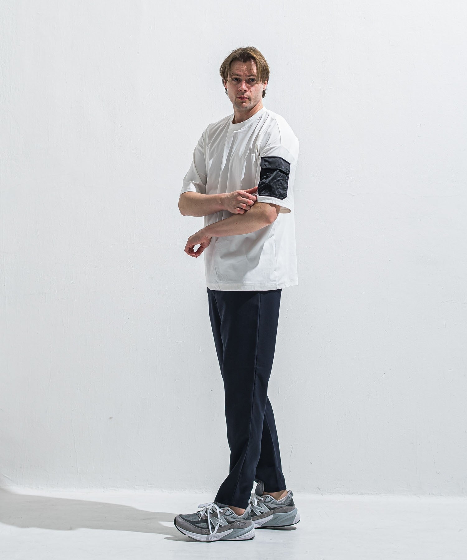 RESOUND CLOTHING リサウンドクロージング militaryPocket nylon OVER TEE RC40-T-008 WHITE