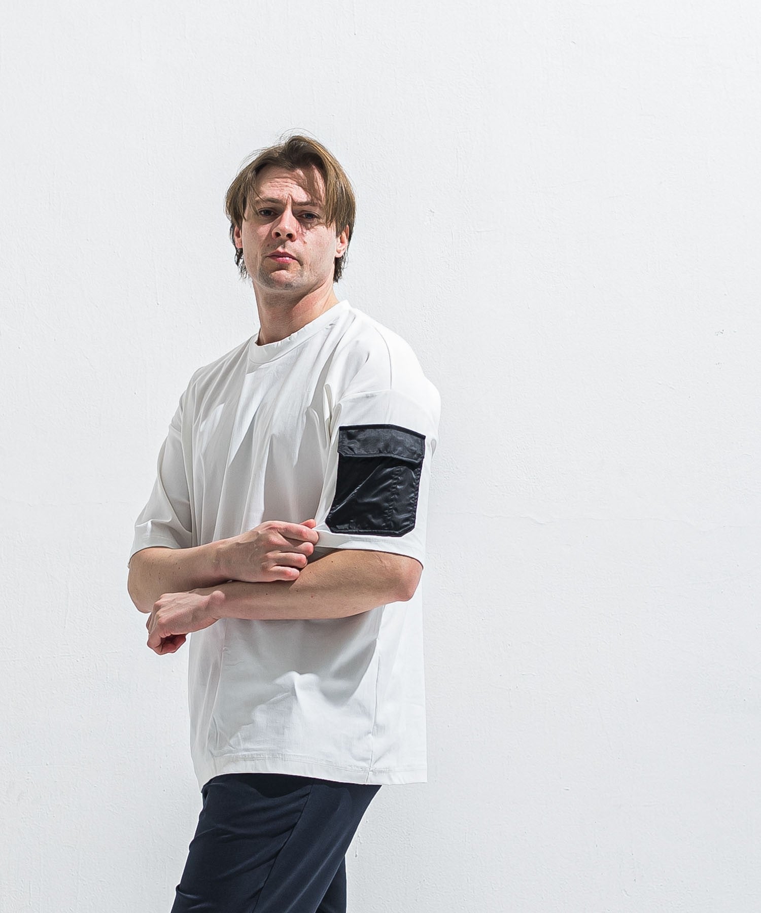 RESOUND CLOTHING リサウンドクロージング militaryPocket nylon OVER TEE RC40-T-008 WHITE