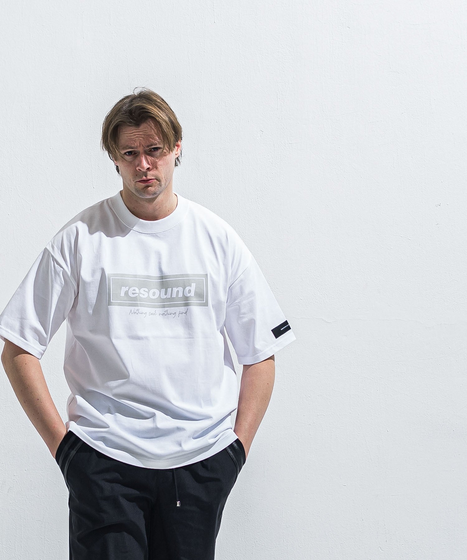 RESOUND CLOTHING リサウンドクロージング BOX OVER TEE RC40-T-007 WHGREY