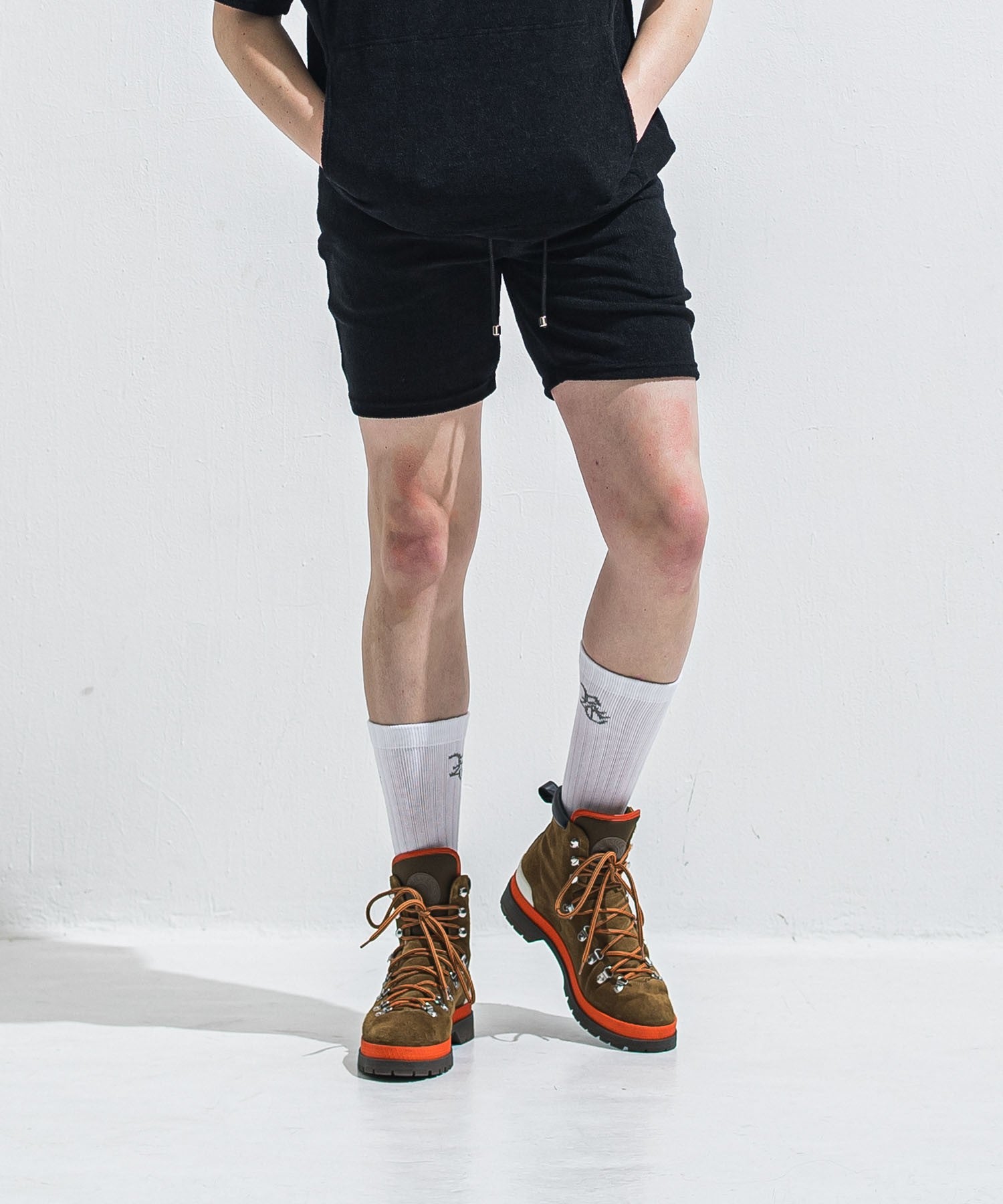 RESOUND CLOTHING リサウンドクロージング vintage PILE SHORTS RC40-HP-001 BLACK