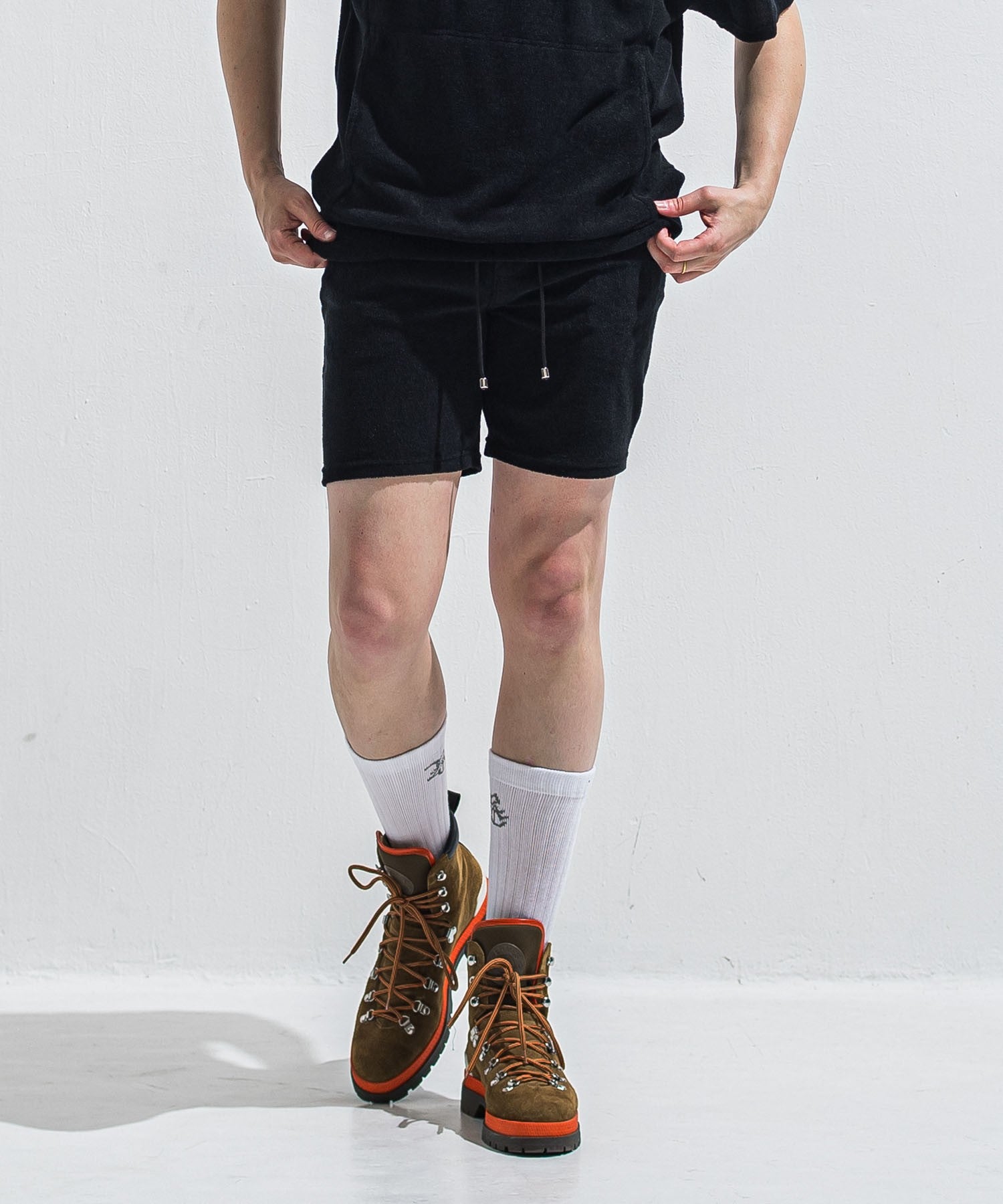 RESOUND CLOTHING リサウンドクロージング vintage PILE SHORTS RC40-HP-001 BLACK