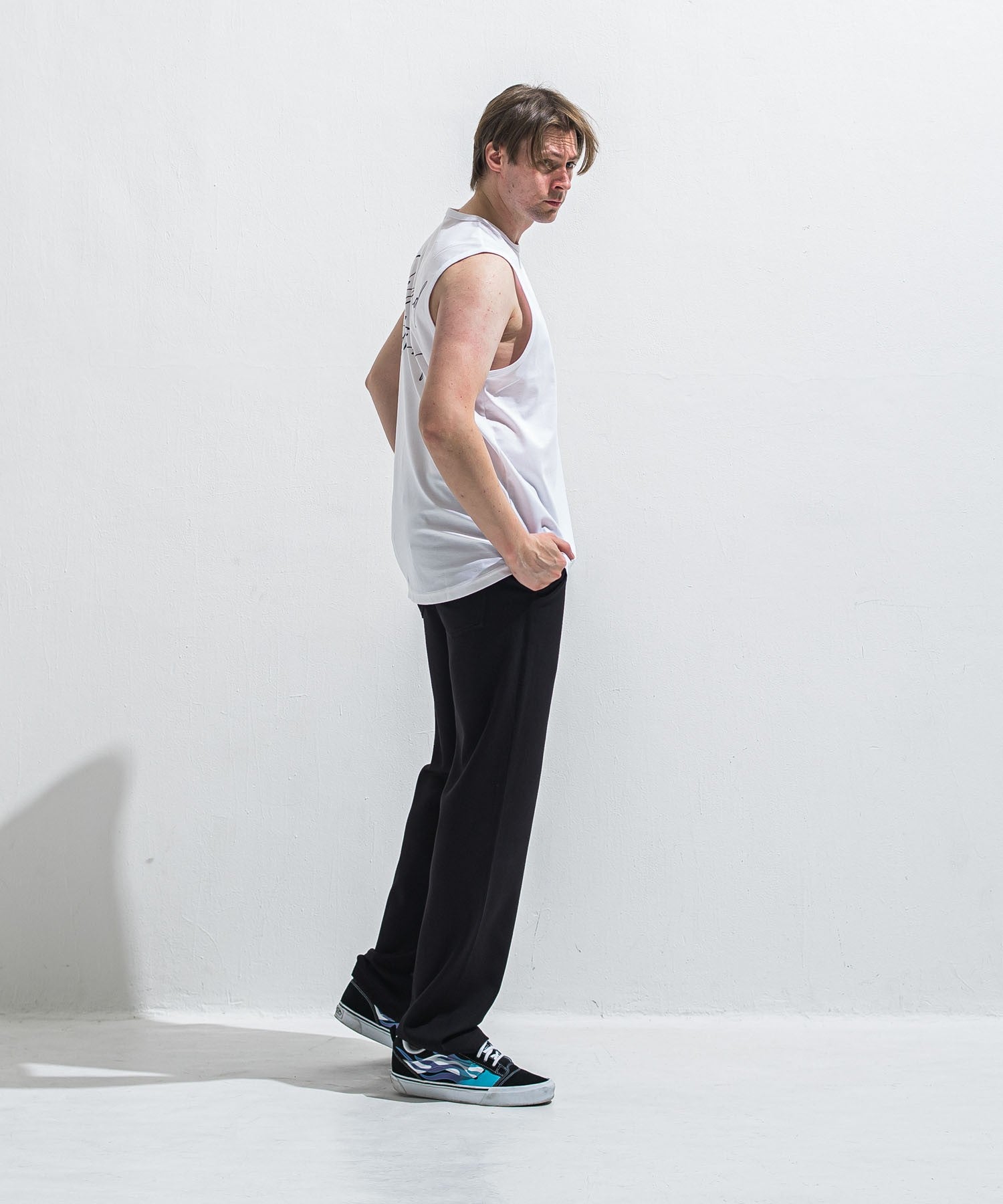 【別注】RESOUND CLOTHING リサウンドクロージング SEMI WIDE TUCK PANTS RC40-ST-016WT-2 NYLON BLACK