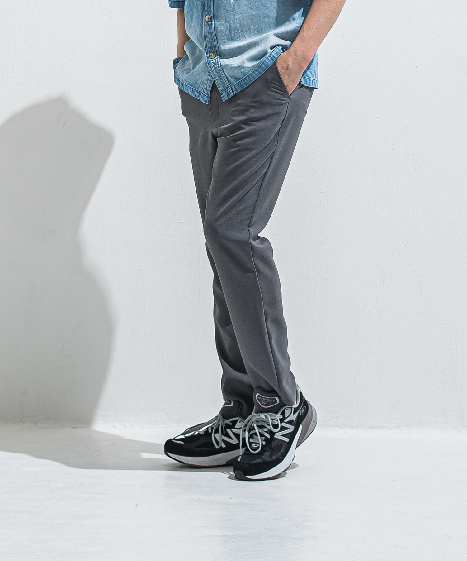 RESOUND CLOTHING リサウンドクロージング PAT WIDE EASY PANTS RC40-ST-036BN TWILLGREY