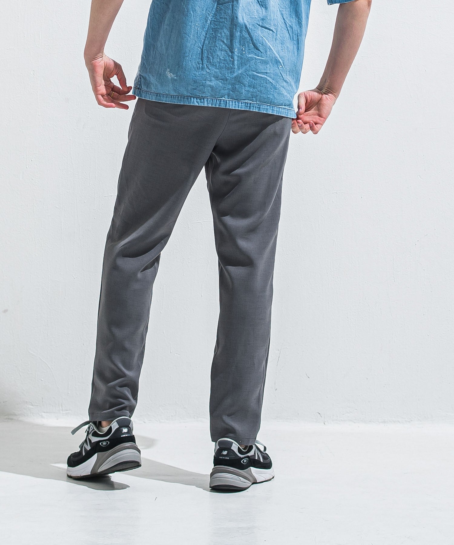 RESOUND CLOTHING リサウンドクロージング PAT WIDE EASY PANTS RC40-ST-036BN TWILLGREY