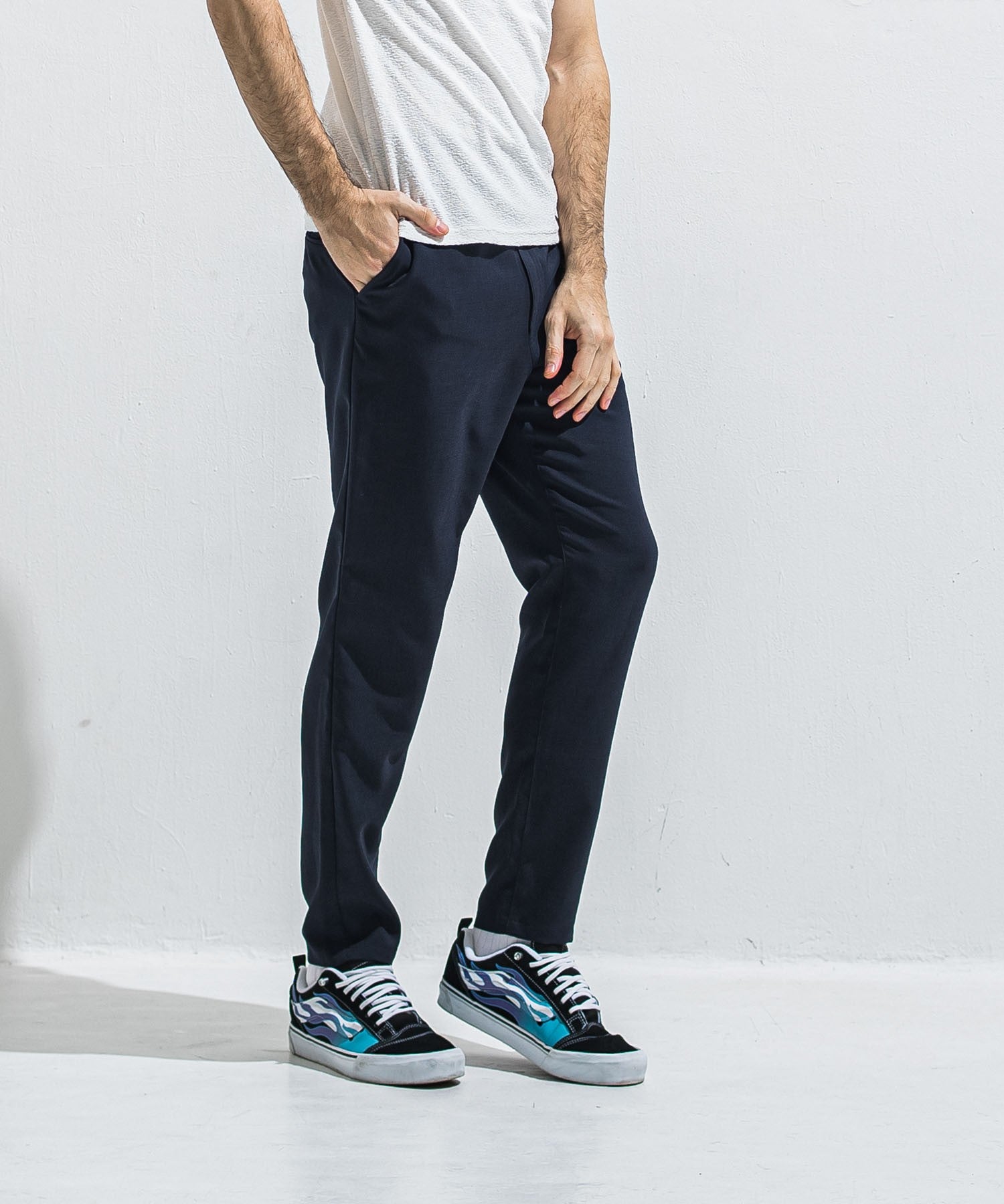 RESOUND CLOTHING リサウンドクロージング PAT WIDE EASY PANTS RC40-ST-036BN TWILLNAVY
