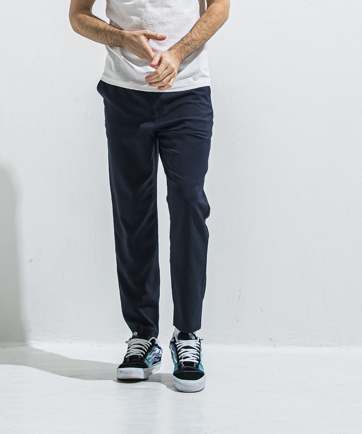 RESOUND CLOTHING リサウンドクロージング PAT WIDE EASY PANTS RC40-ST-036BN TWILLNAVY