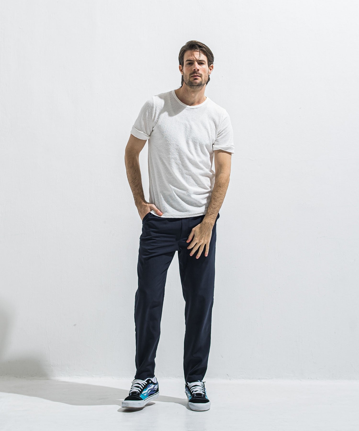 RESOUND CLOTHING リサウンドクロージング PAT WIDE EASY PANTS RC40-ST-036BN TWILLNAVY