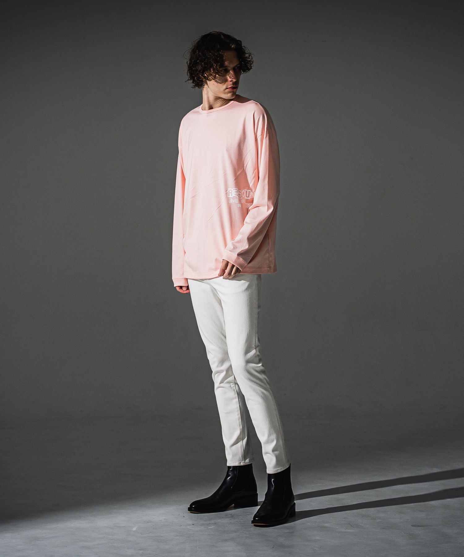 RESOUND CLOTHING リサウンドクロージング MICK DENIM JERSEY BASIC-ST-020 WHITE
