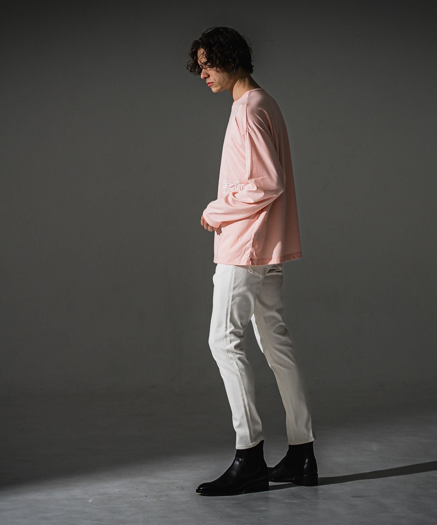 RESOUND CLOTHING リサウンドクロージング MICK DENIM JERSEY BASIC-ST-020 WHITE