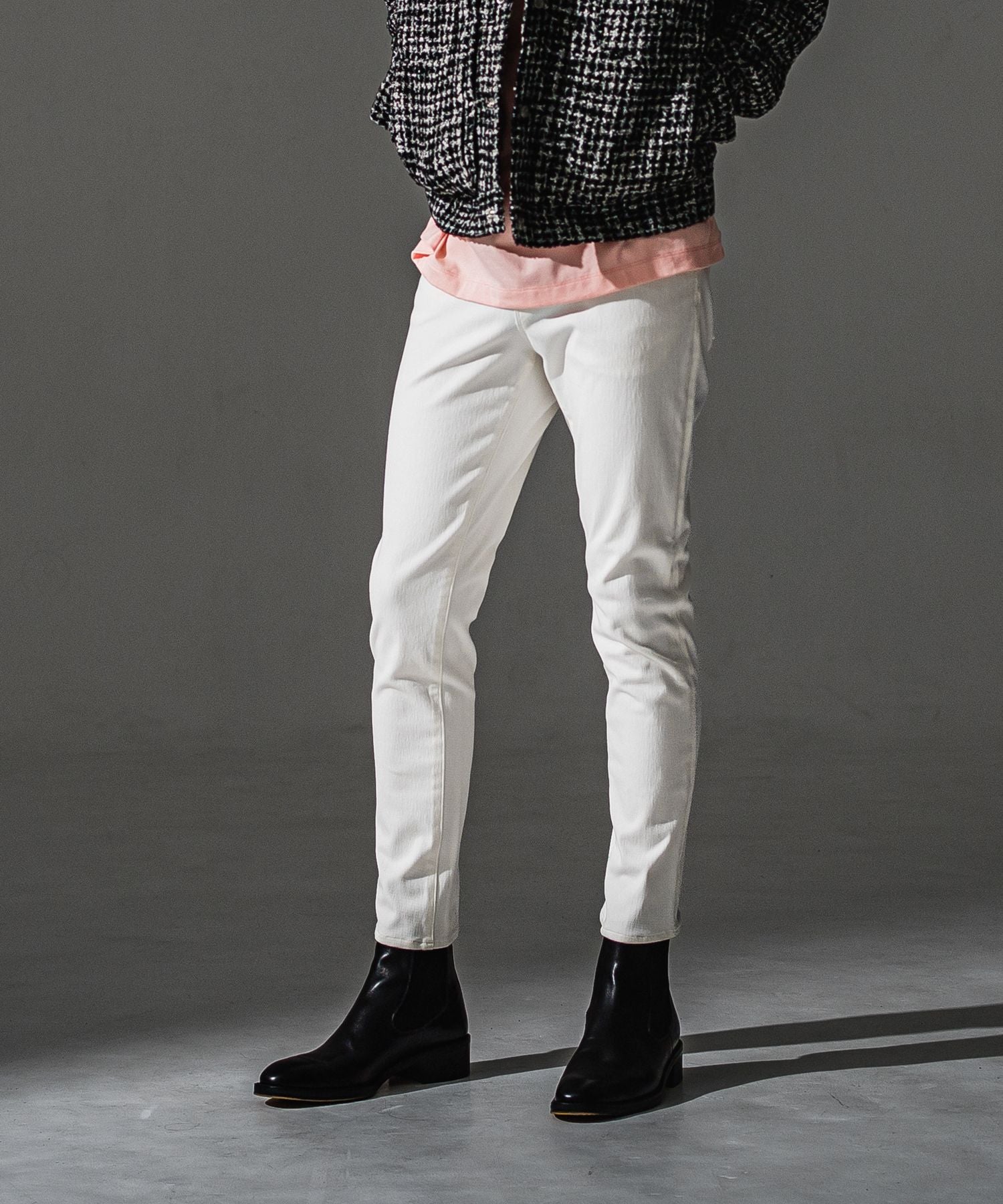 RESOUND CLOTHING リサウンドクロージング MICK DENIM JERSEY BASIC-ST-020 WHITE