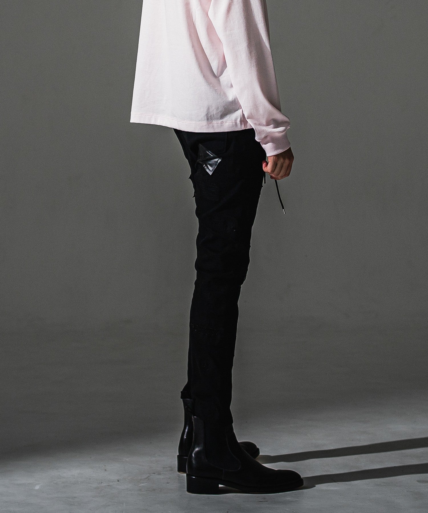 RESOUND CLOTHING リサウンドクロージング MICK DENIM JERSEY BASIC-ST-020-2 BKREMAKE