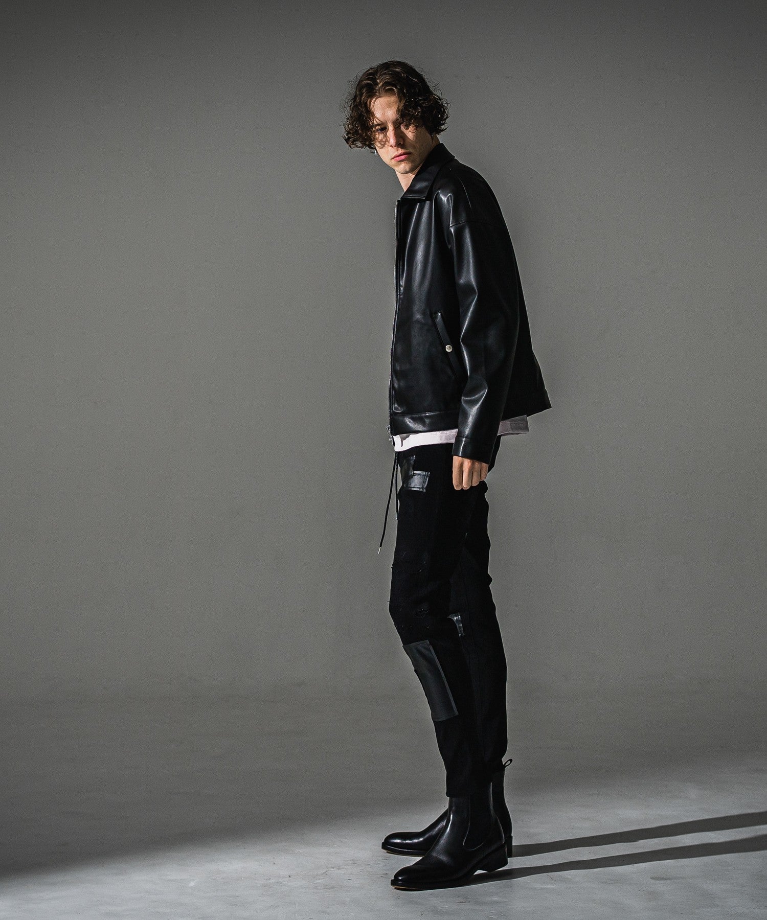 RESOUND CLOTHING リサウンドクロージング MICK DENIM JERSEY BASIC-ST-020-2 BKREMAKE