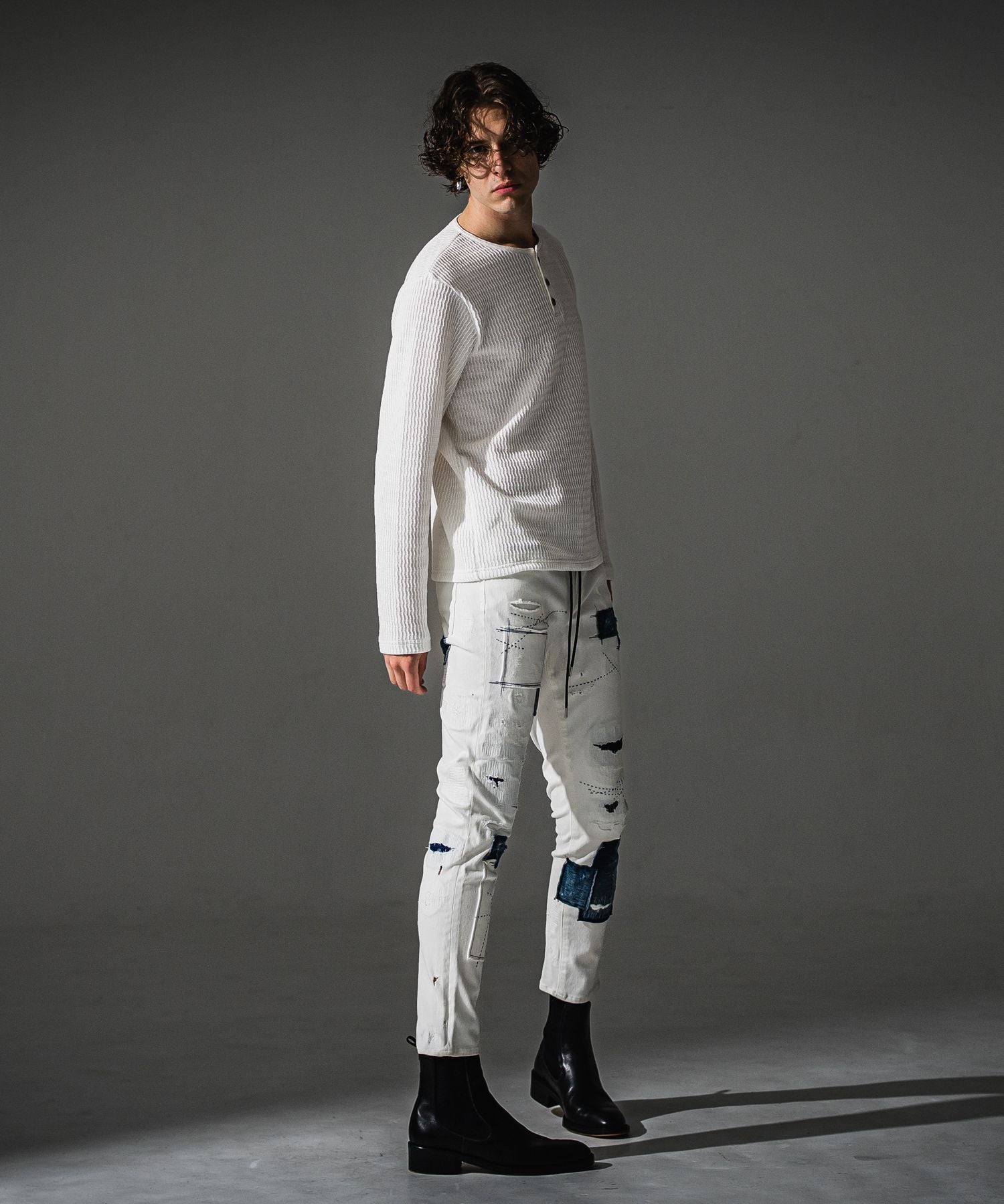 RESOUND CLOTHING リサウンドクロージング MICK DENIM JERSEY BASIC-ST-020-2 WHREMAKE