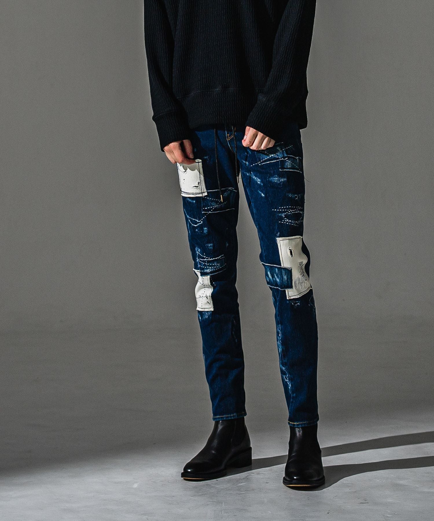 RESOUND CLOTHING リサウンドクロージング MICK DENIM JERSEY BASIC-ST-020-2 DINDREMAKE