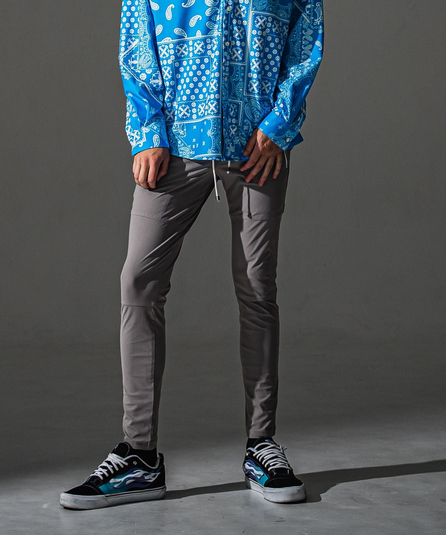 RESOUND CLOTHING リサウンドクロージング Johnson LINE NYLON PT BASIC-ST-009-2 GREYLSILVER