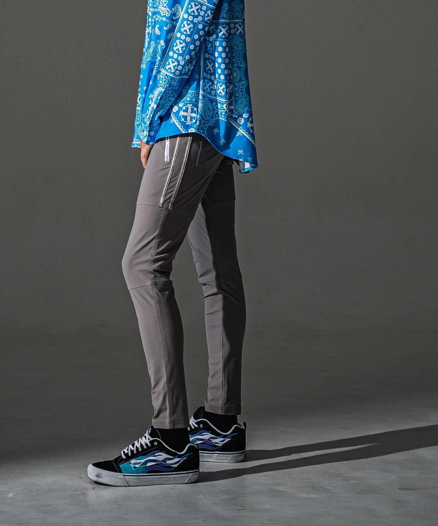 RESOUND CLOTHING リサウンドクロージング Johnson LINE NYLON PT BASIC-ST-009-2 GREYLSILVER