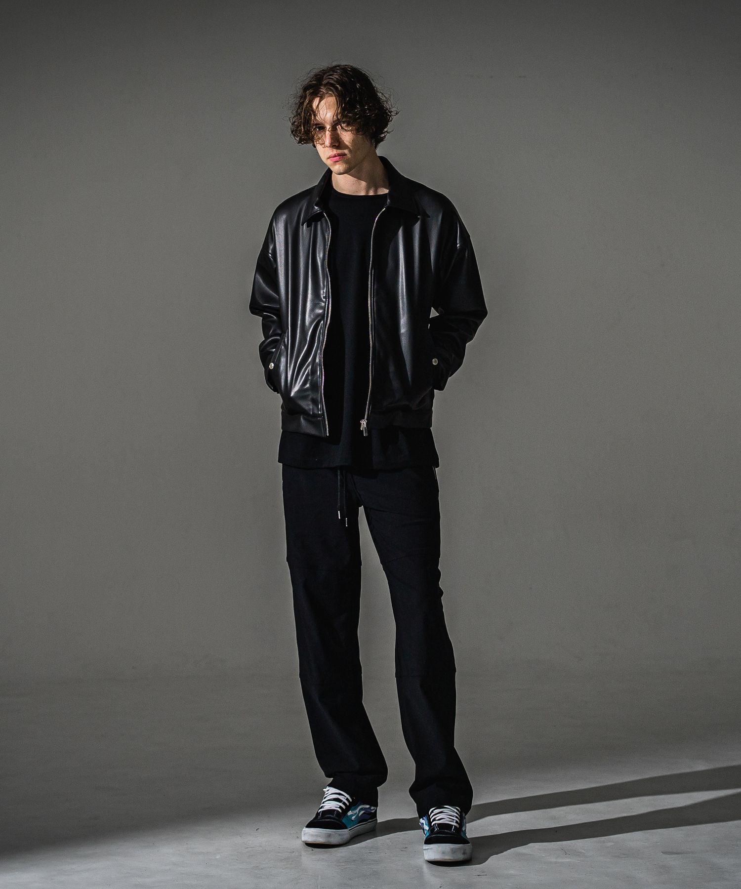 RESOUND CLOTHING リサウンドクロージング Johnson LINE WIDE PT BASIC-ST-009WT BKWH