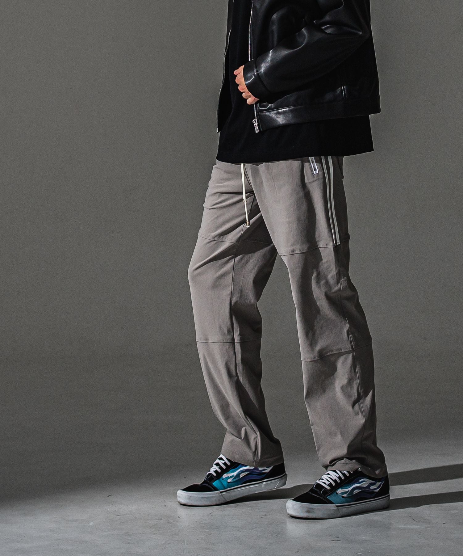 RESOUND CLOTHING リサウンドクロージング Johnson LINE WIDE PT BASIC-ST-009WT GREYWH