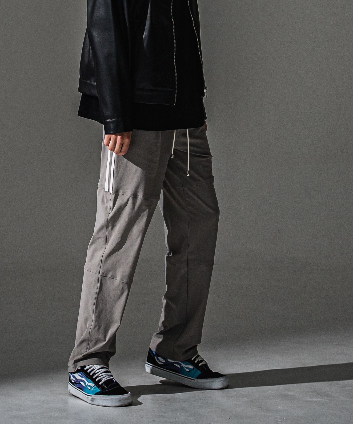 RESOUND CLOTHING リサウンドクロージング Johnson LINE WIDE PT BASIC-ST-009WT GREYWH