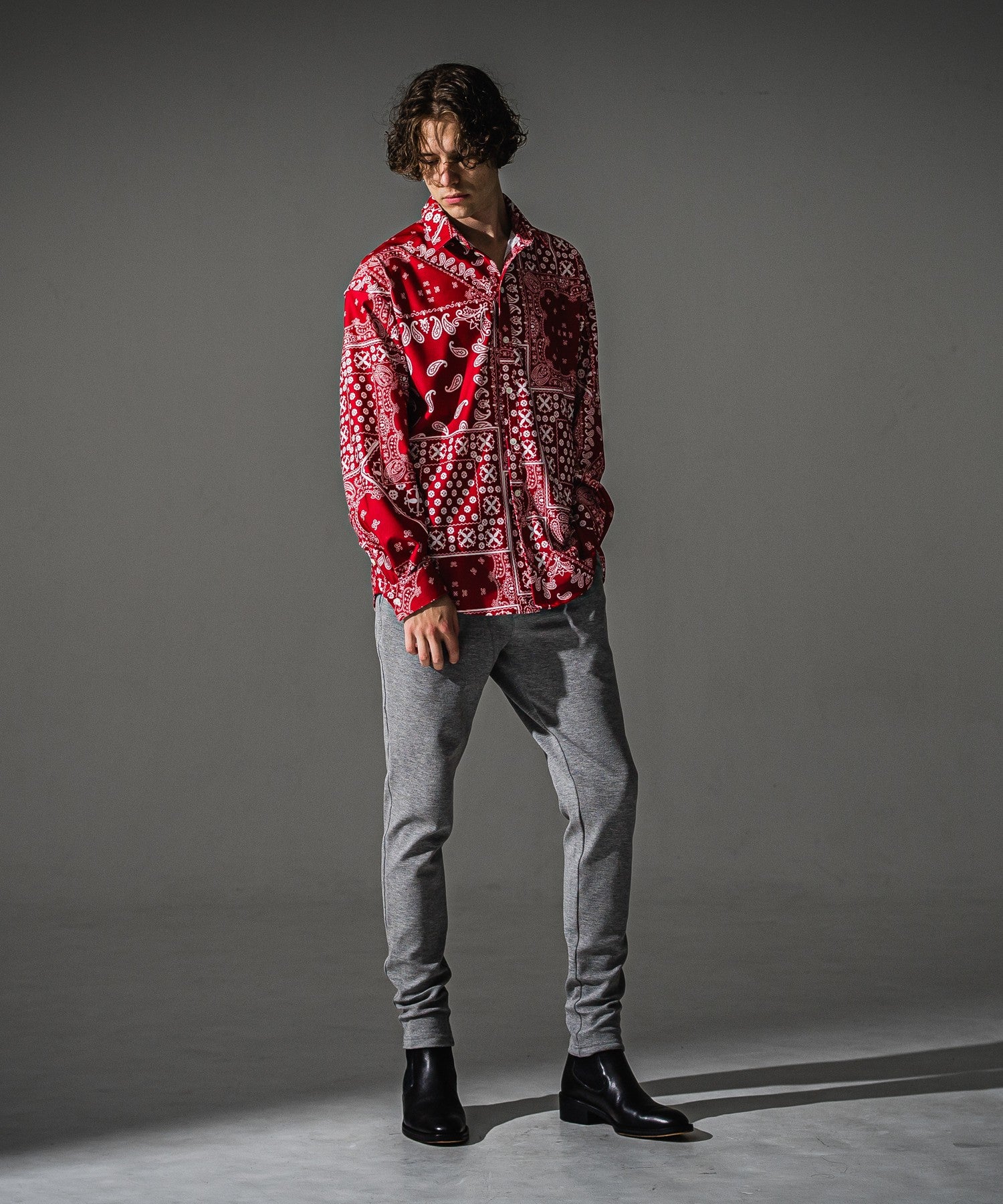 RESOUND CLOTHING リサウンドクロージング CHRIS EASY blister TUCK PANTS RC41-ST-016T BGREY