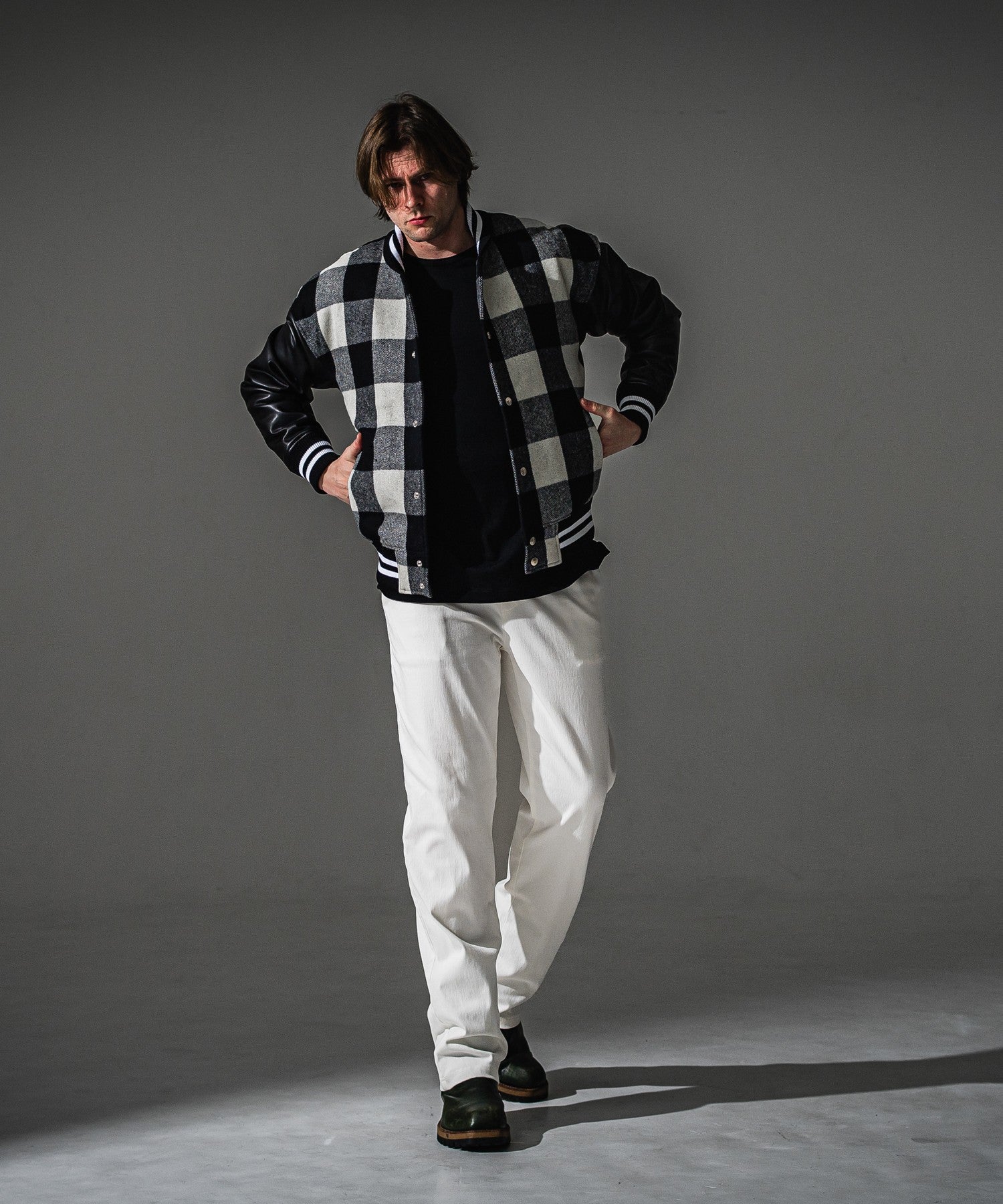 RESOUND CLOTHING リサウンドクロージング DENIM JERSEY WIDE PT RC41-ST-016WTD WHITE
