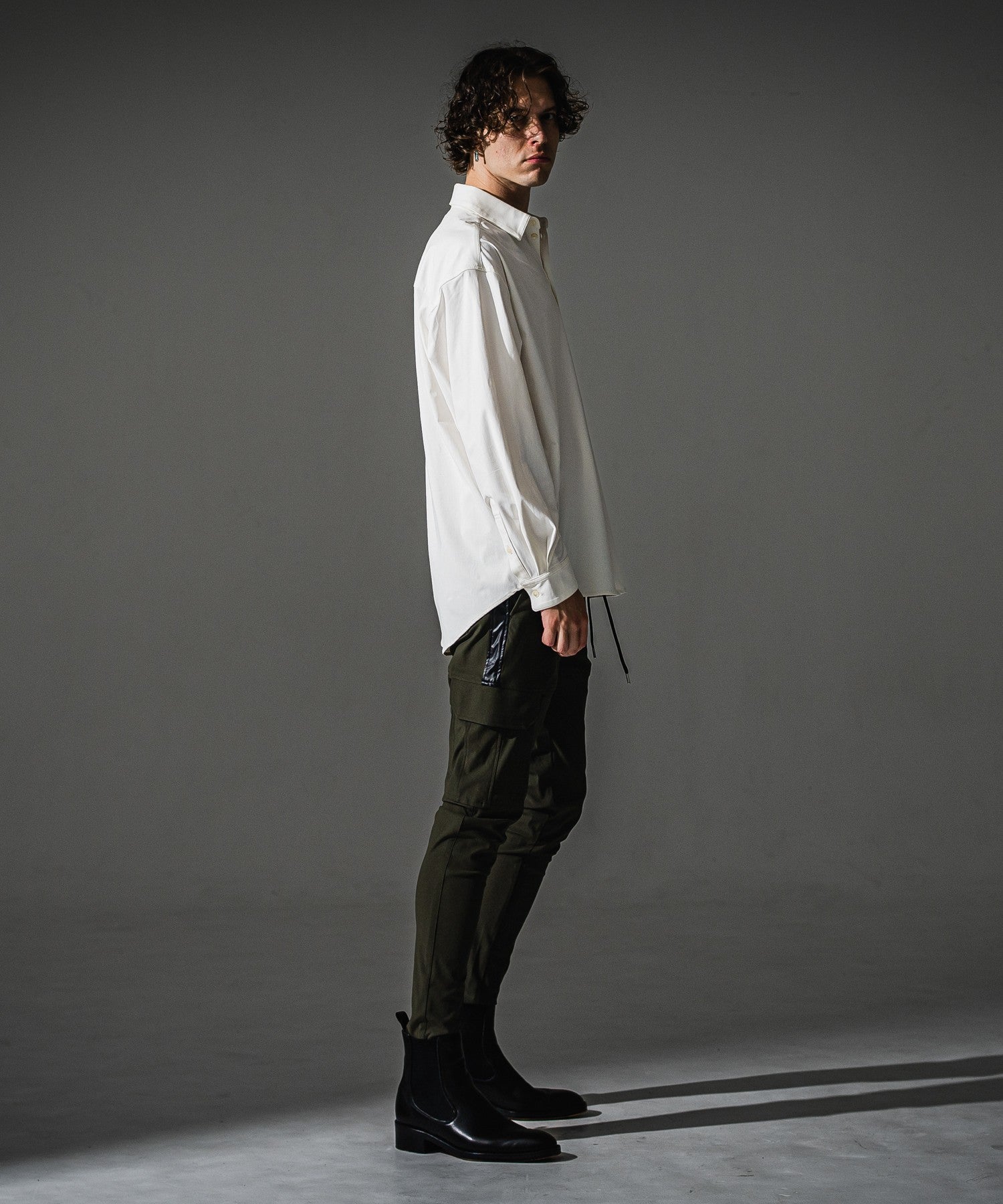 RESOUND CLOTHING リサウンドクロージング NYLON jack shirts RC41-SH-001 WHITE
