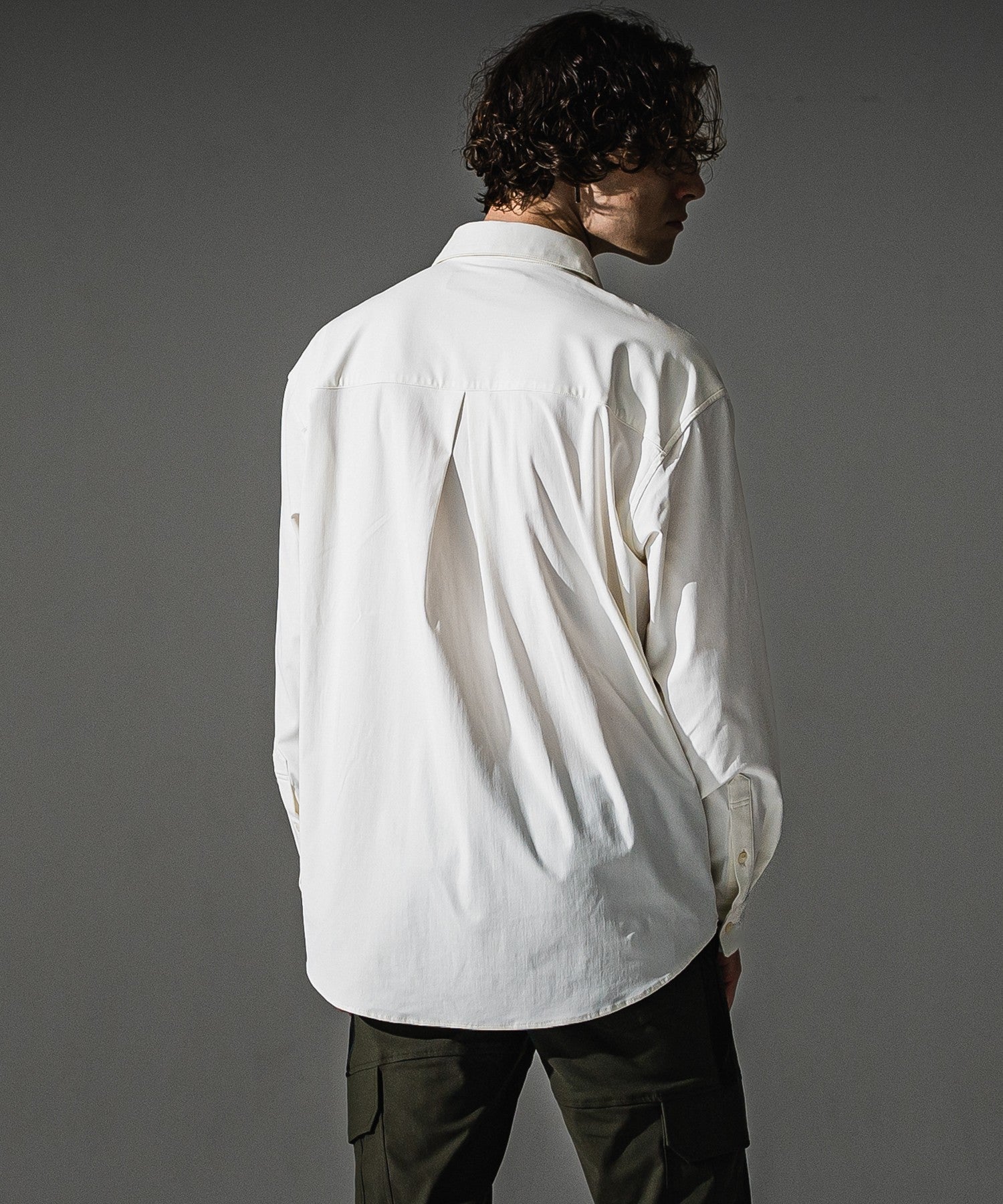 RESOUND CLOTHING リサウンドクロージング NYLON jack shirts RC41-SH-001 WHITE