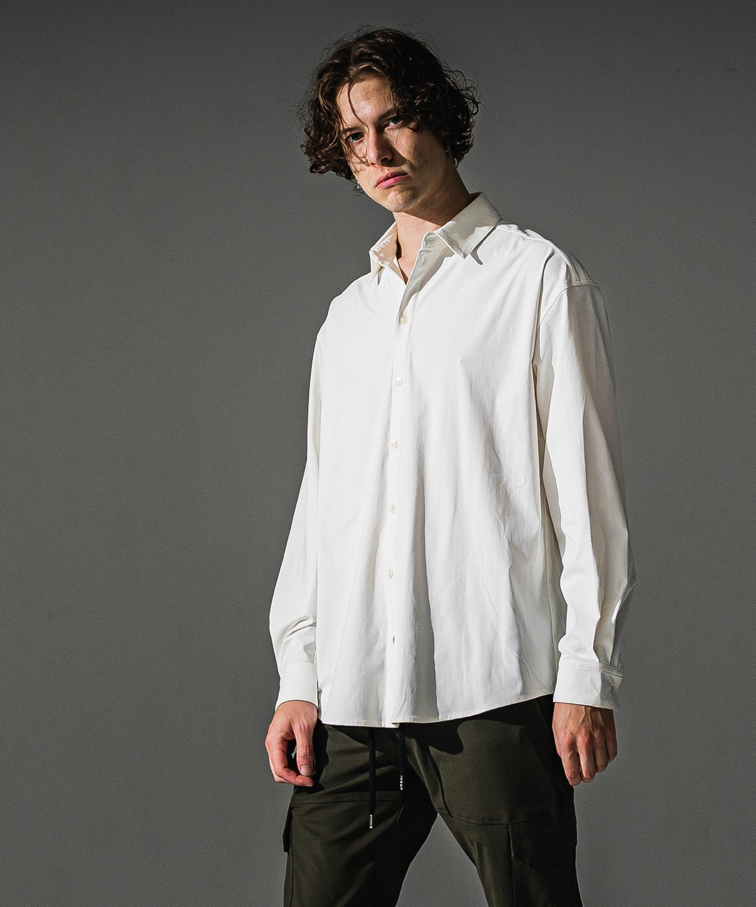 RESOUND CLOTHING リサウンドクロージング NYLON jack shirts RC41-SH-001 WHITE