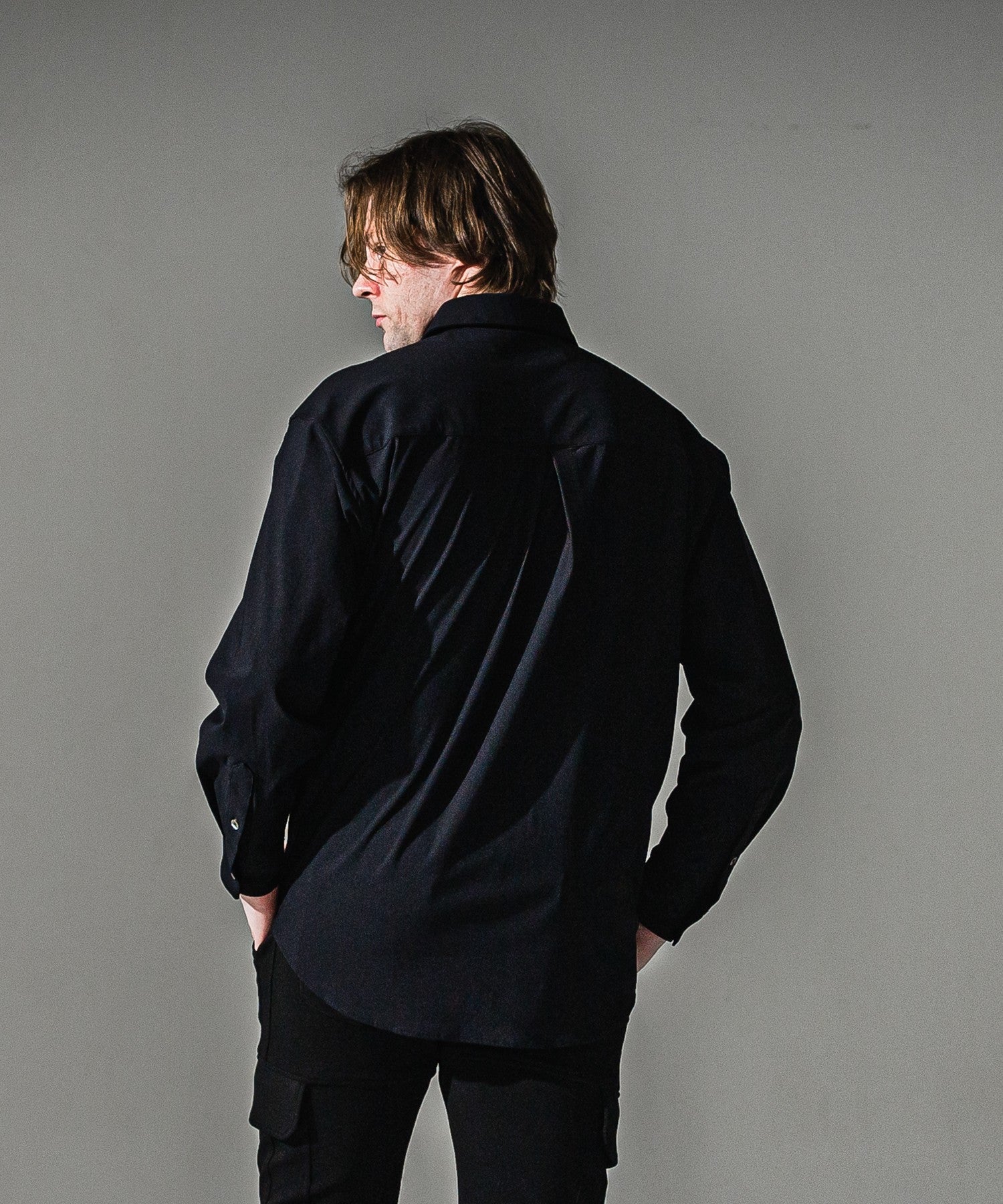 RESOUND CLOTHING リサウンドクロージング NYLON jack shirts RC41-SH-001 BLACK