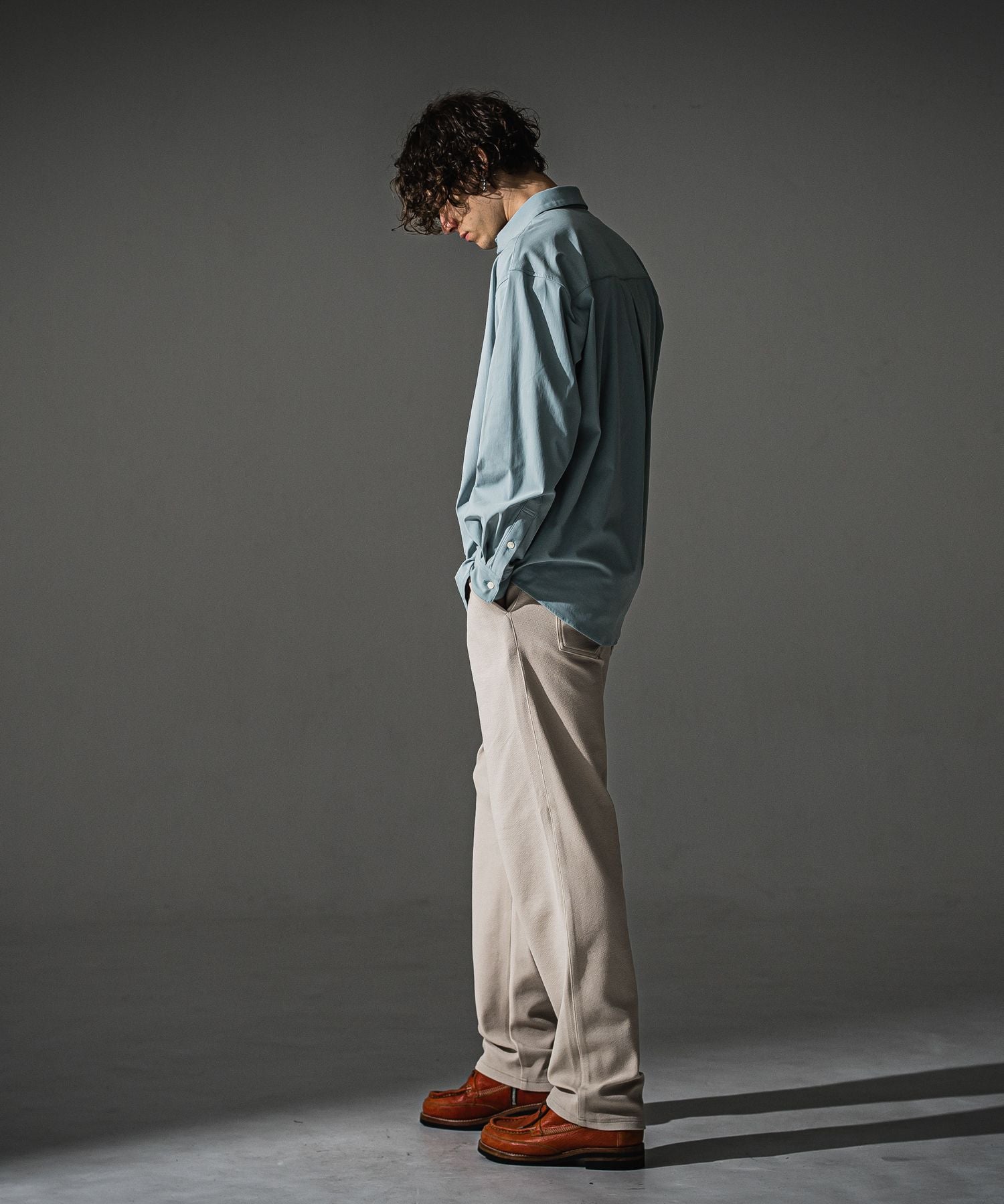 RESOUND CLOTHING リサウンドクロージング NYLON jack shirts RC41-SH-001 AQUA