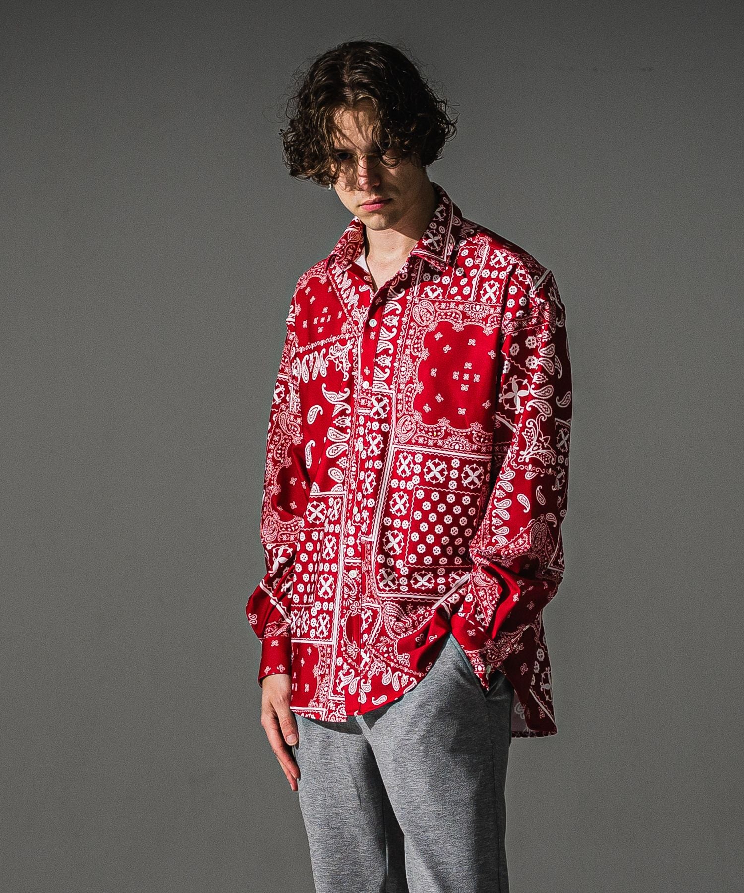 RESOUND CLOTHING リサウンドクロージング BANDANA JACKSHIRTS RC41-SH-002 REDBANDANA