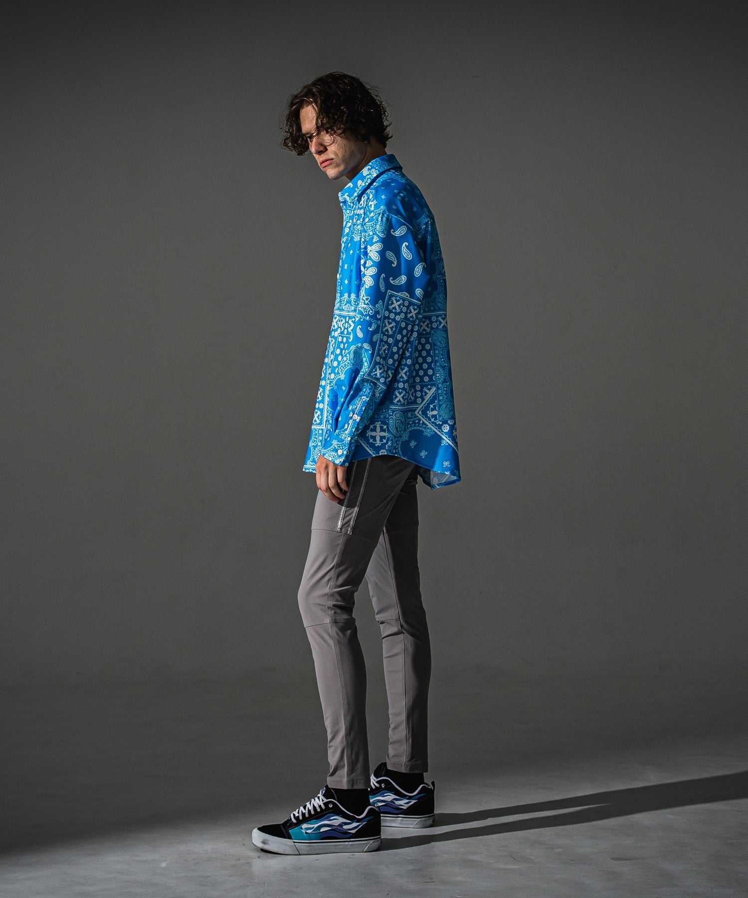 RESOUND CLOTHING リサウンドクロージング BANDANA JACKSHIRTS RC41-SH-002 BLUEBANDANA