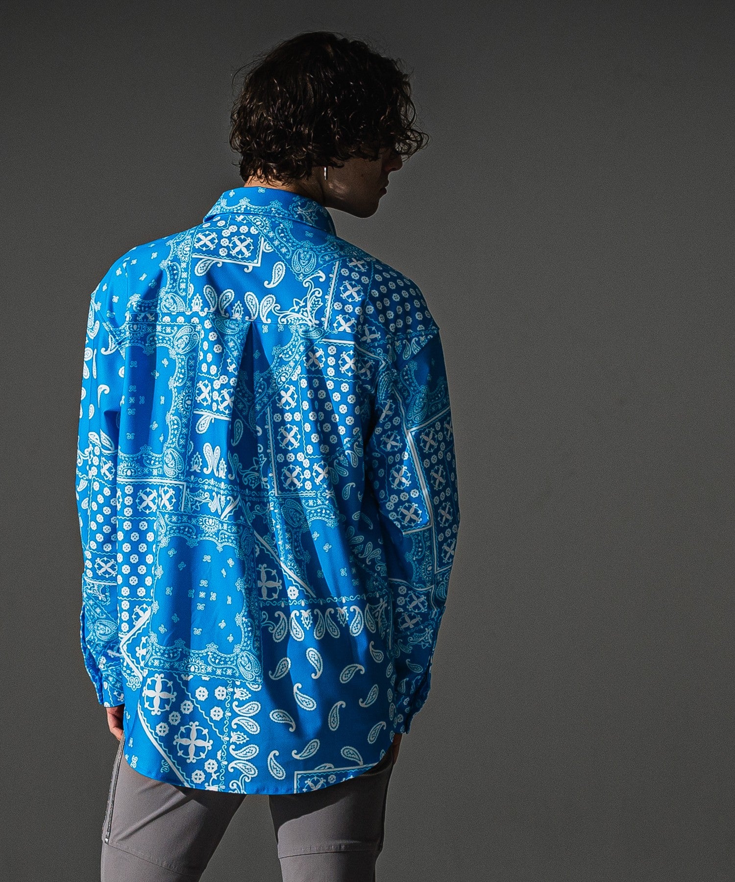 RESOUND CLOTHING リサウンドクロージング BANDANA JACKSHIRTS RC41-SH-002 BLUEBANDANA