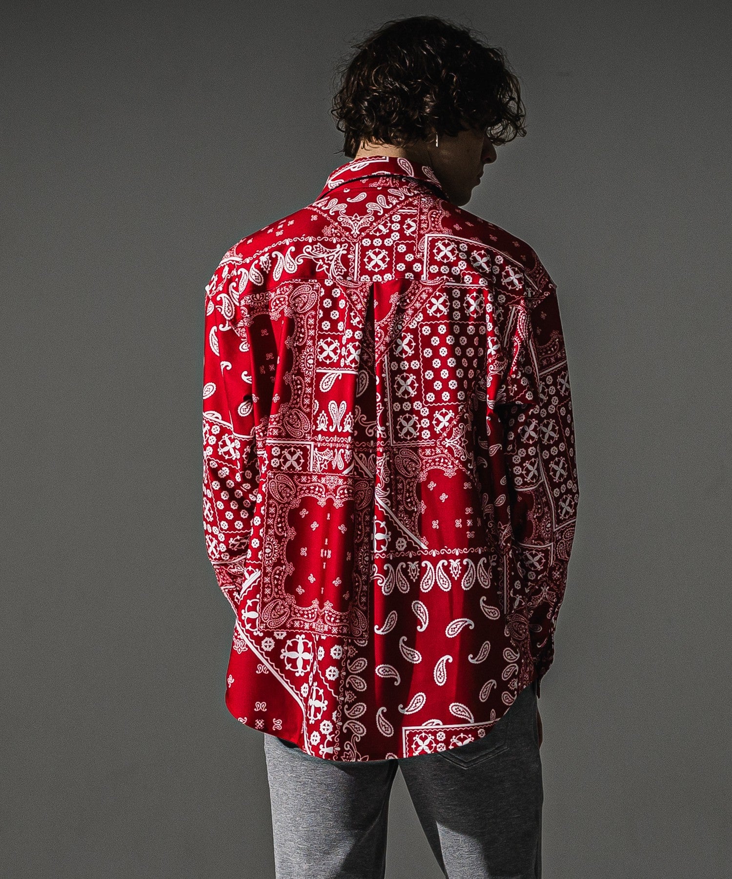 RESOUND CLOTHING リサウンドクロージング BANDANA JACKSHIRTS RC41-SH-002 REDBANDANA
