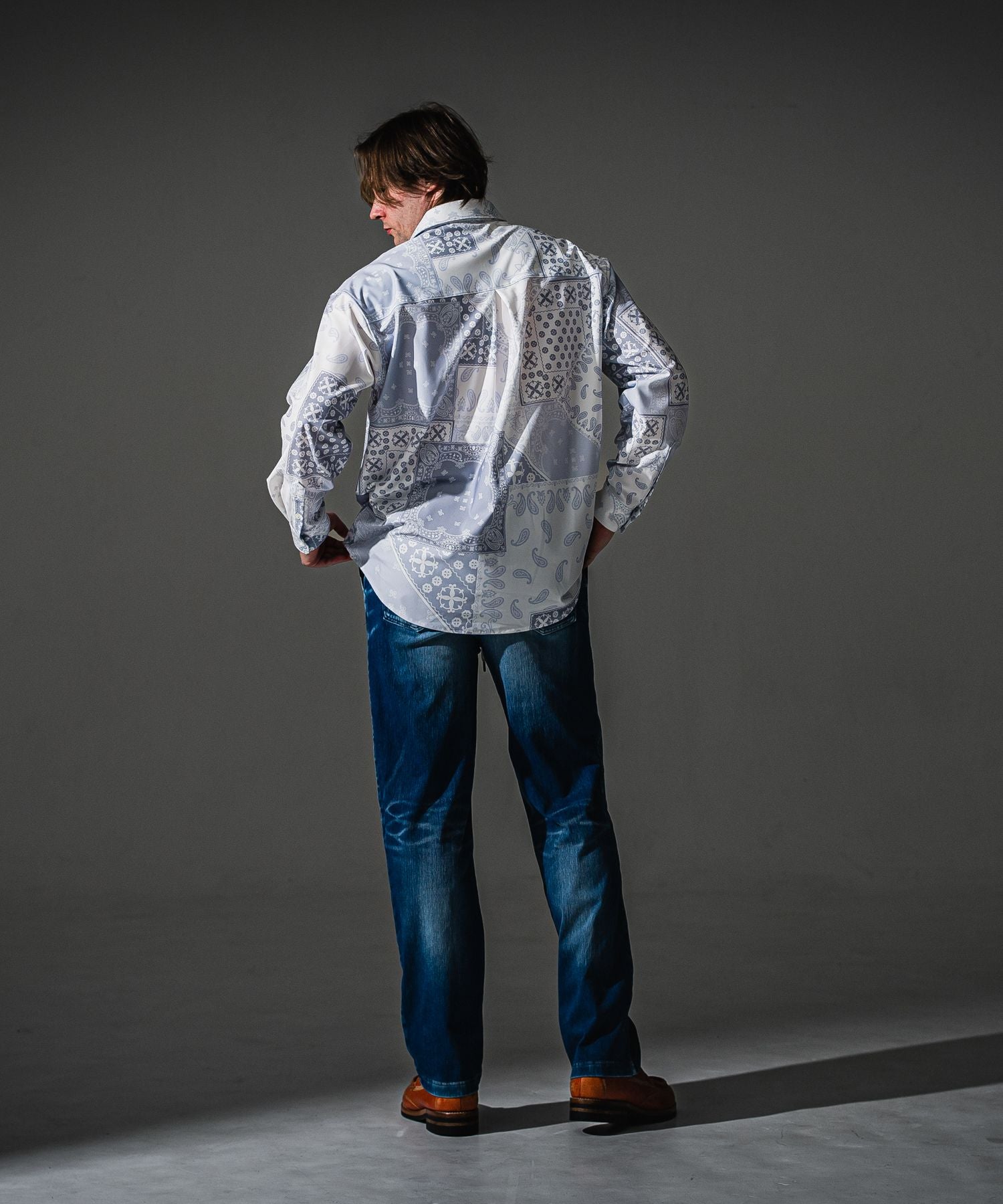 RESOUND CLOTHING リサウンドクロージング BANDANA JACKSHIRTS RC41-SH-002 WHBANDANA