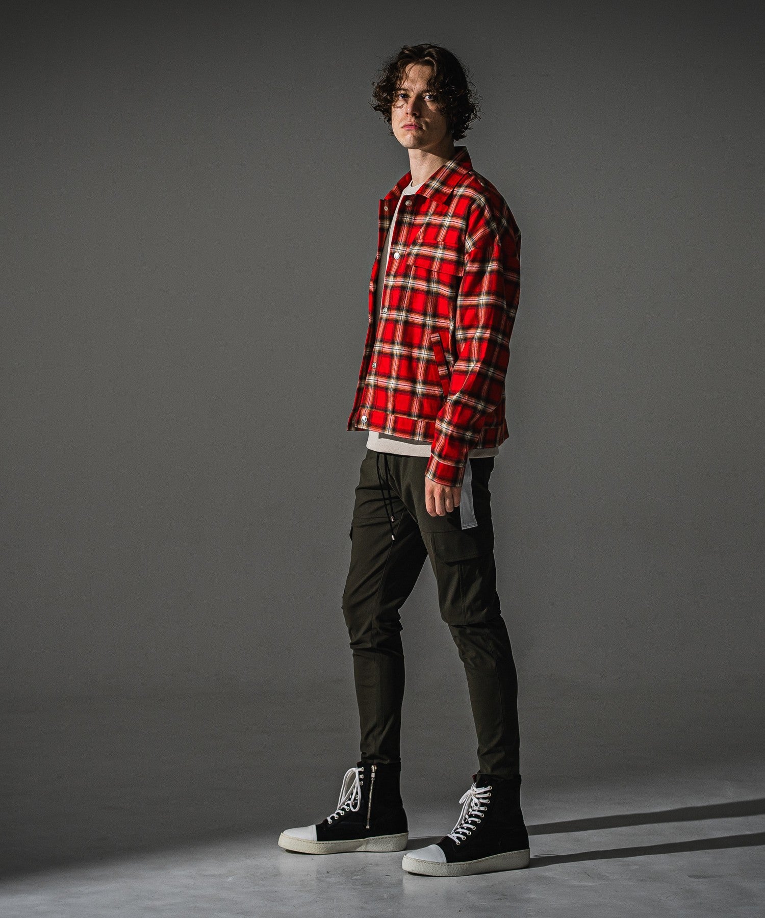 RESOUND CLOTHING リサウンドクロージング check shirt JK RC41-SH-003 RED