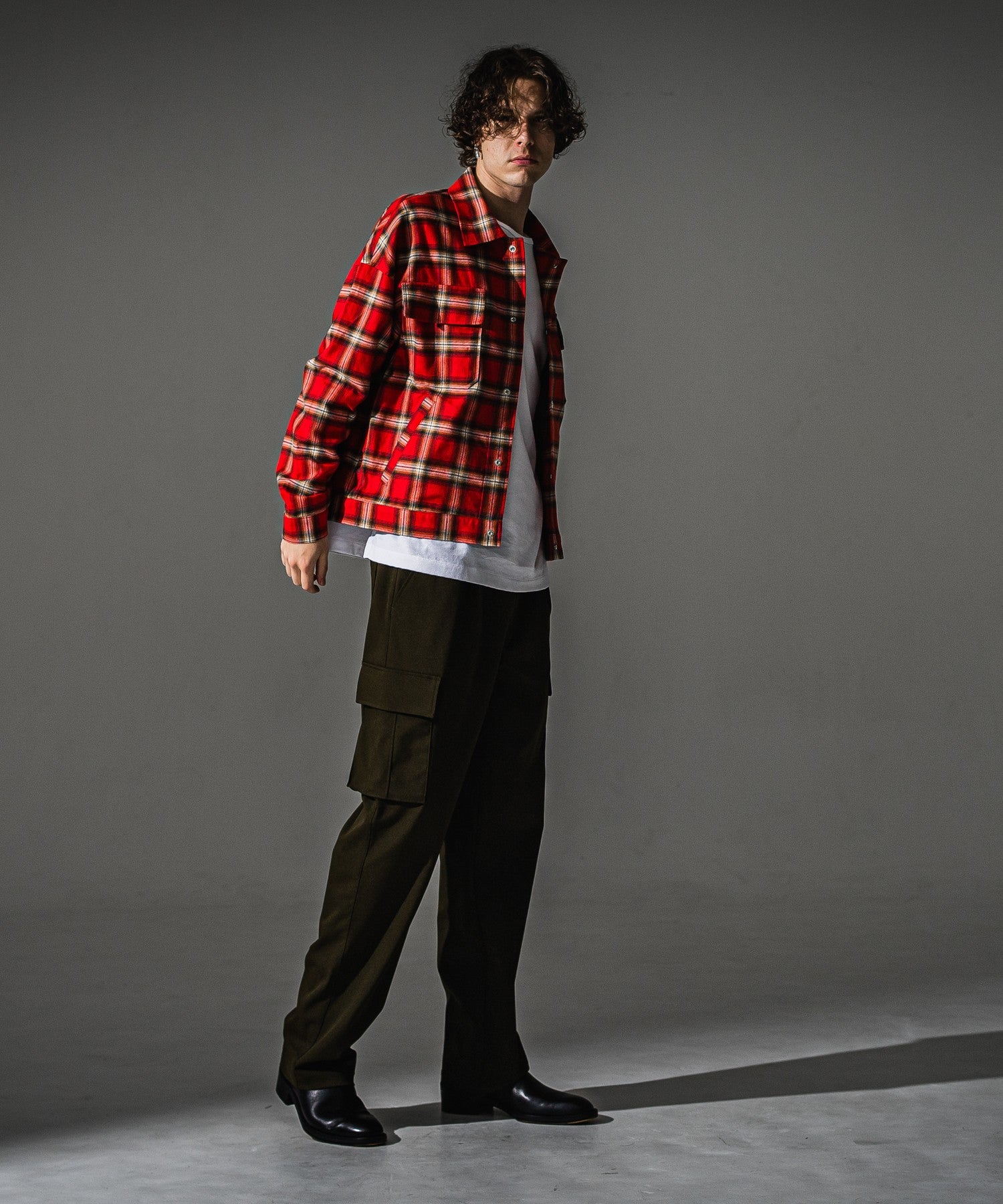 RESOUND CLOTHING リサウンドクロージング check shirt JK RC41-SH-003 RED