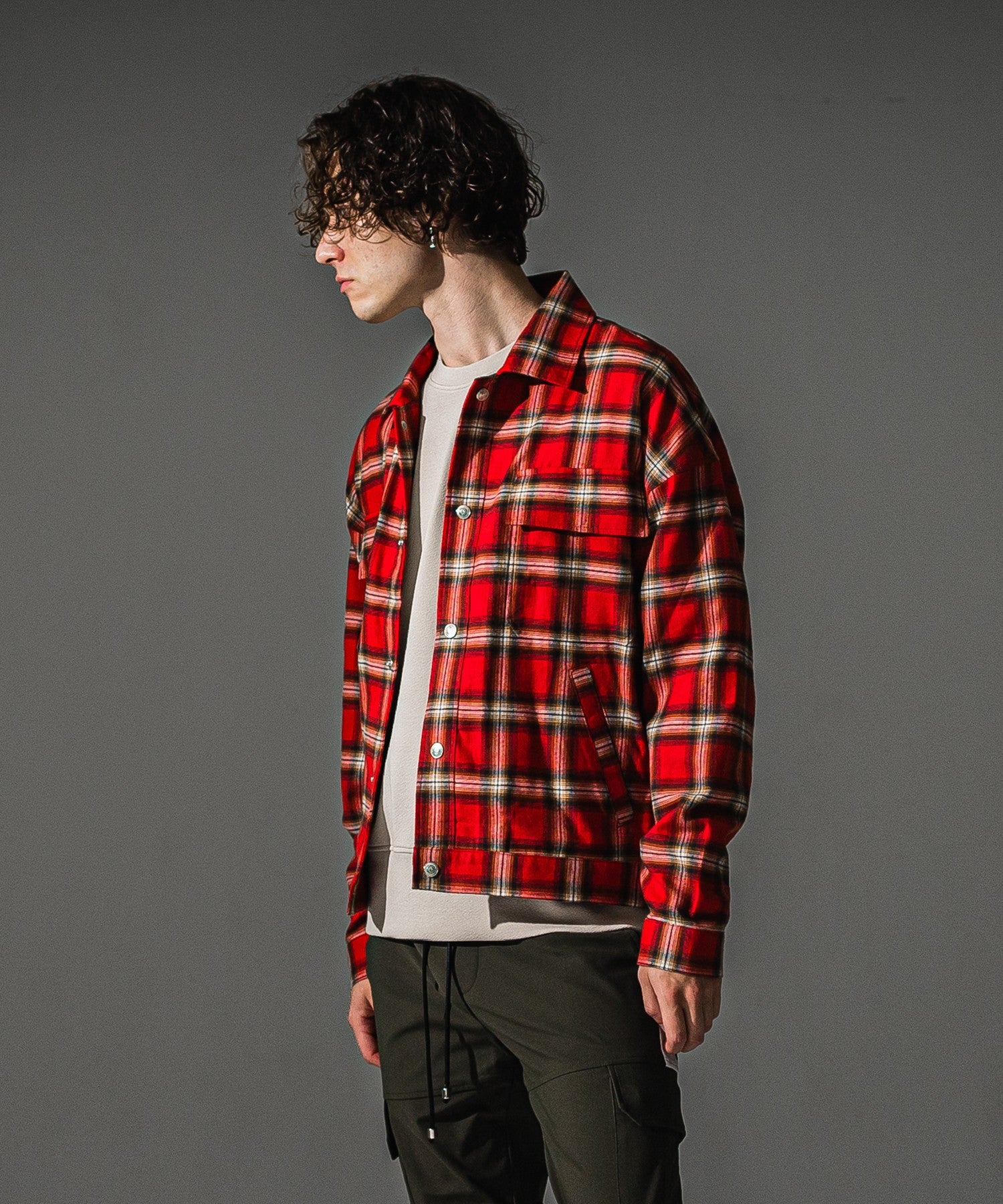 RESOUND CLOTHING リサウンドクロージング check shirt JK RC41-SH-003 RED