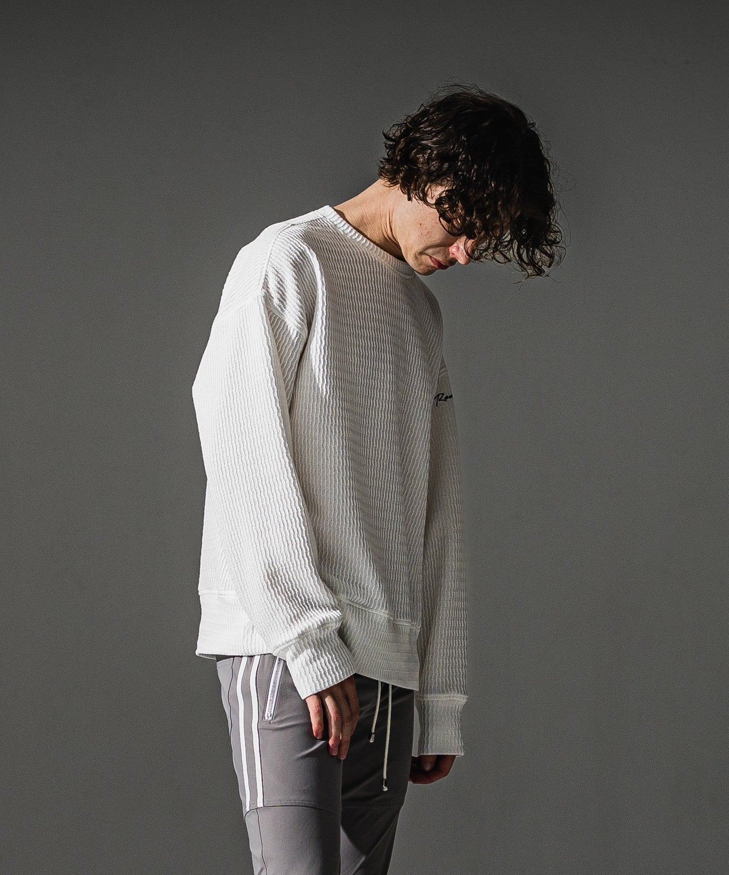 RESOUND CLOTHING リサウンドクロージング knt l loose trainer RC41-C-002 WHITE