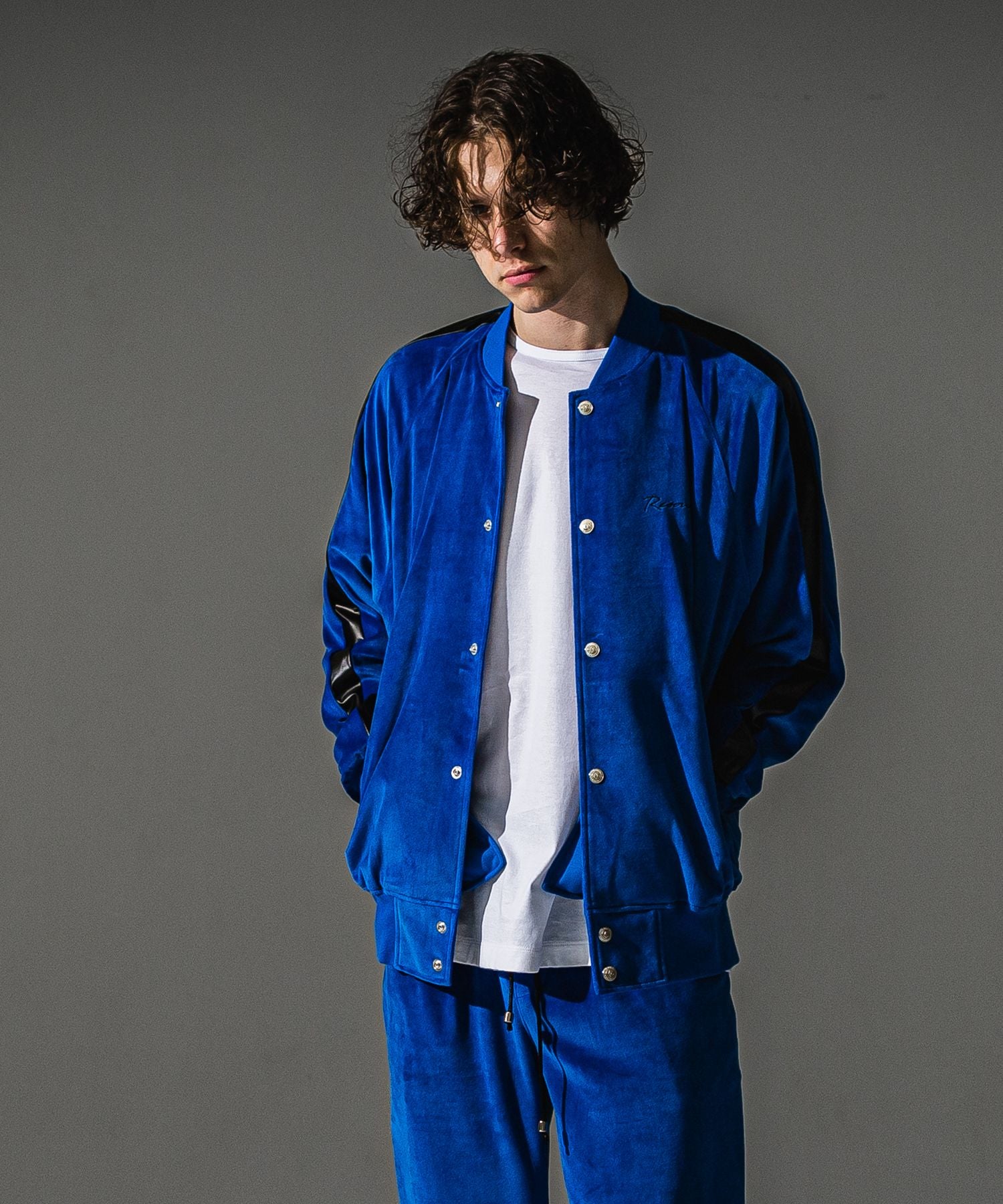 RESOUND CLOTHING リサウンドクロージング VELOUR Varsity RC41-C-005 BLUE
