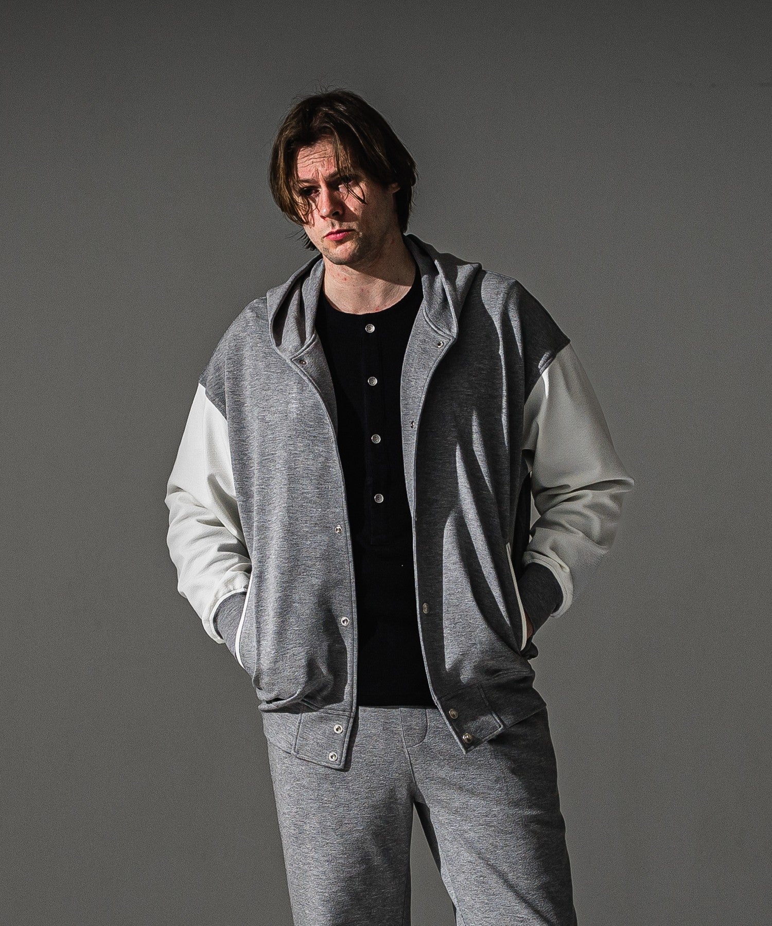 RESOUND CLOTHING リサウンドクロージング blister Varsity hoodie RC41-C-006 GREY