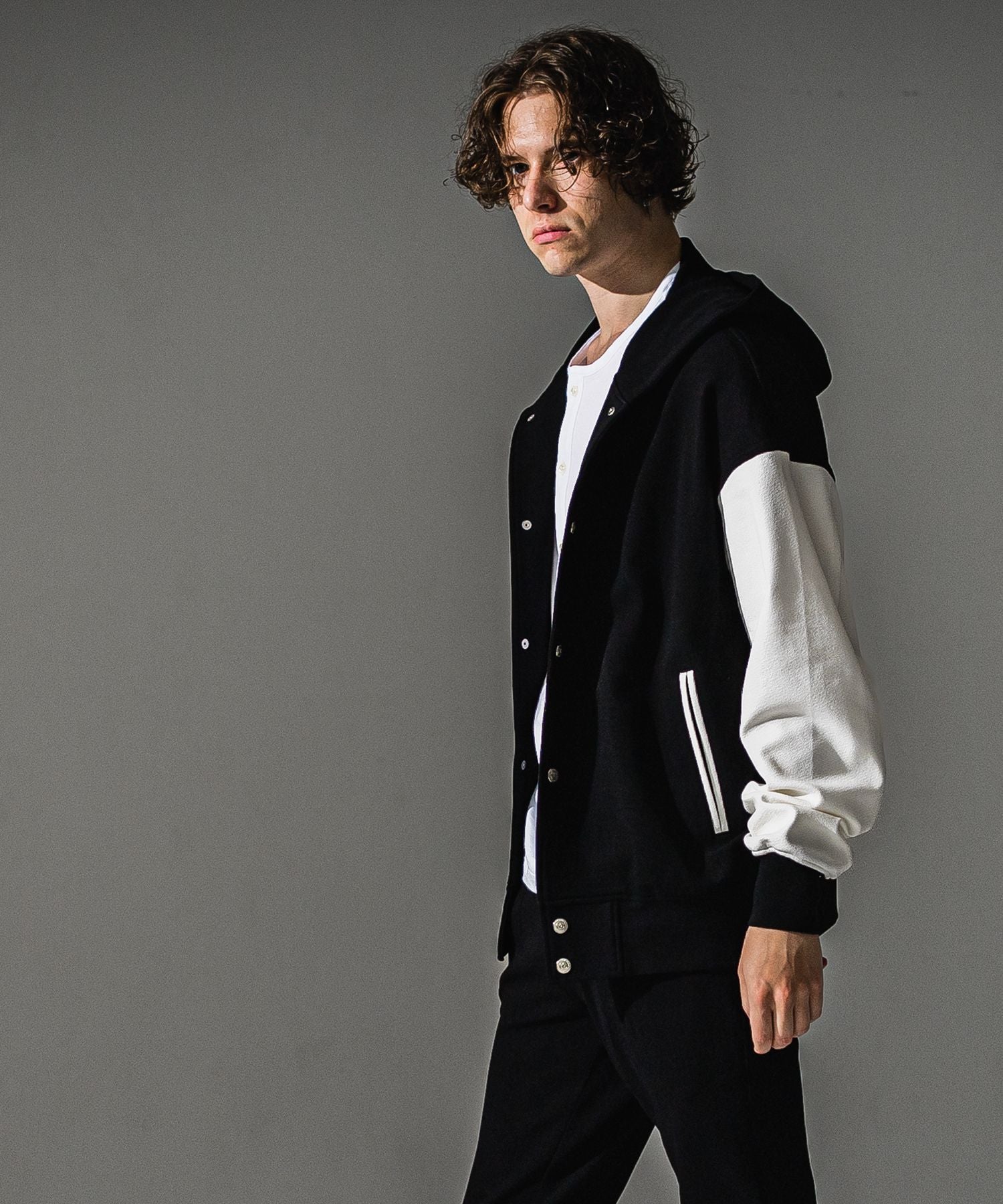 RESOUND CLOTHING リサウンドクロージング blister Varsity hoodie RC41-C-006 BKWH