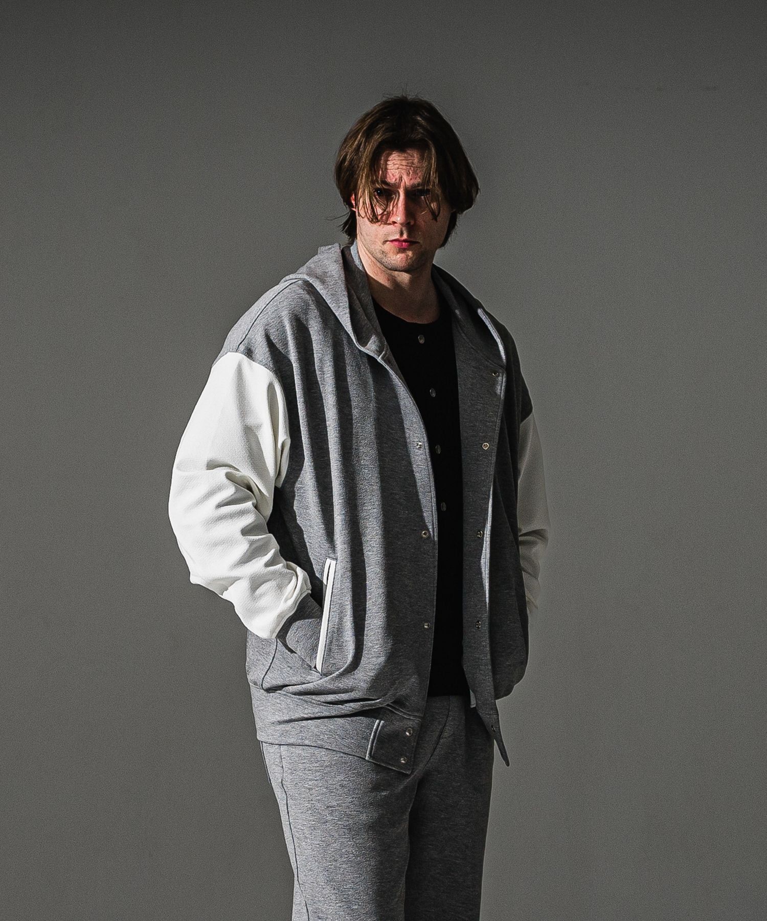 RESOUND CLOTHING リサウンドクロージング blister Varsity hoodie RC41-C-006 GREY