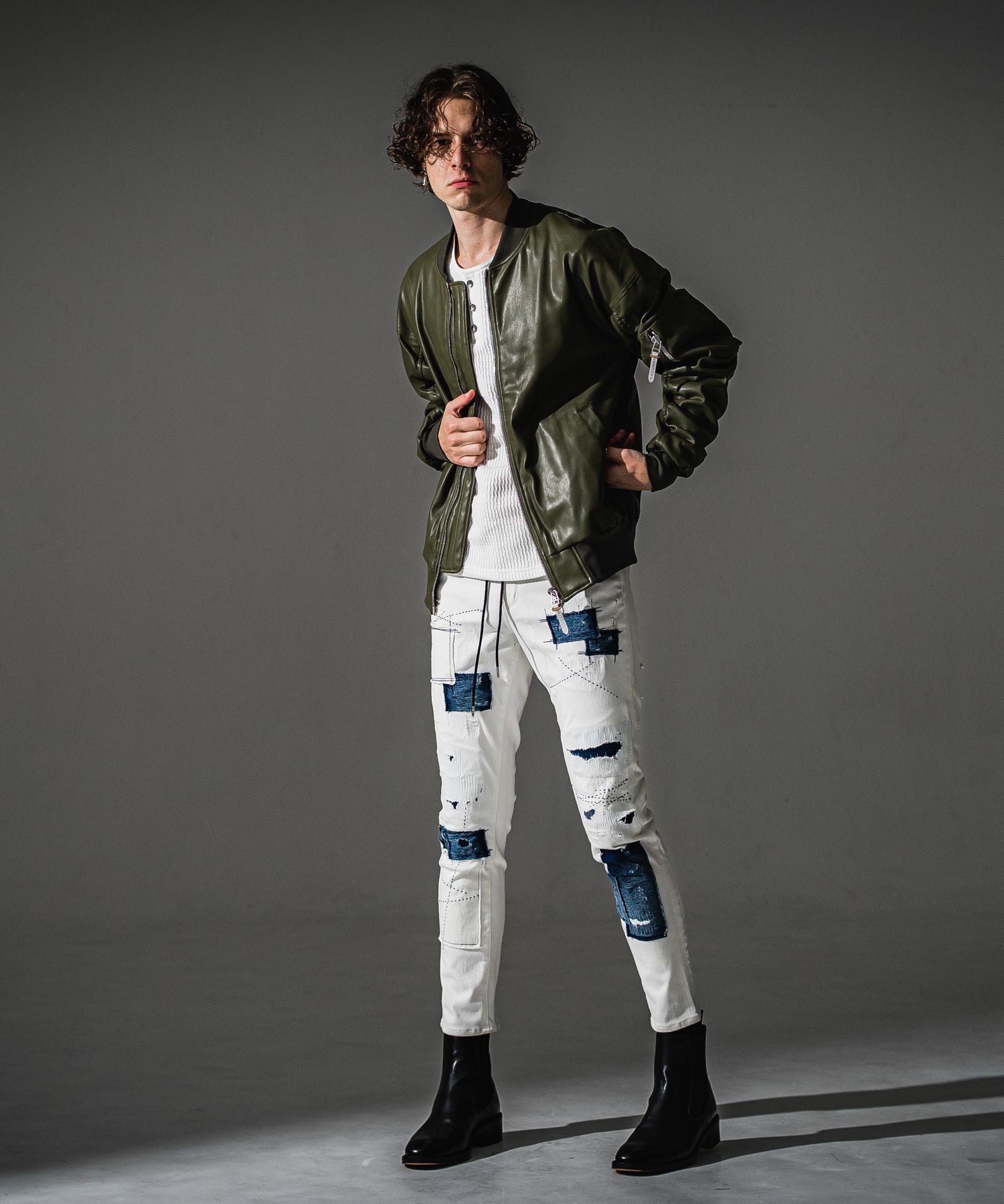 RESOUND CLOTHING リサウンドクロージング David JACKET RC41-JK-003 KHAKILEATHER