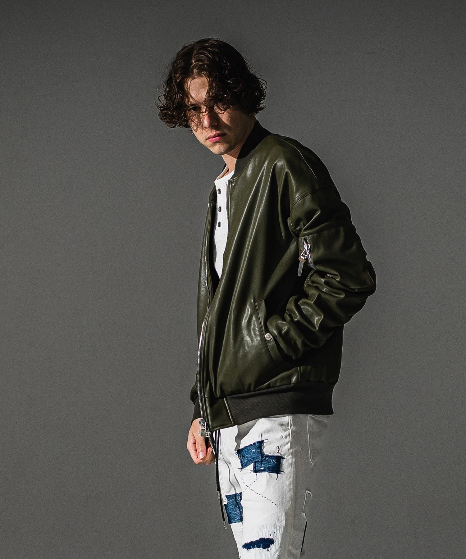 RESOUND CLOTHING リサウンドクロージング David JACKET RC41-JK-003 KHAKILEATHER